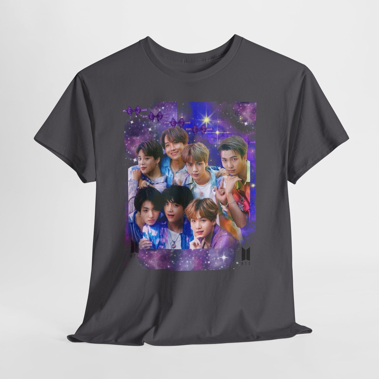 BTS Collage Tee — Purple Dream Photo Graphic T-Shirt