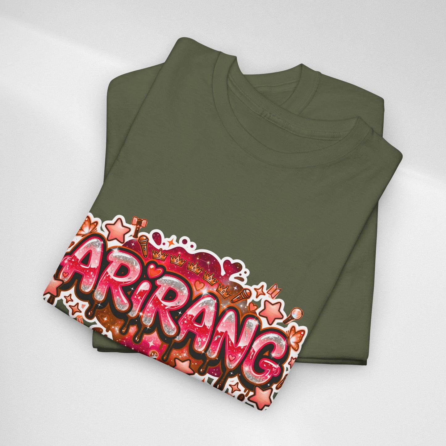 BTS Arirang Floral Graphic Tee - Korean Music Tribute Shirt