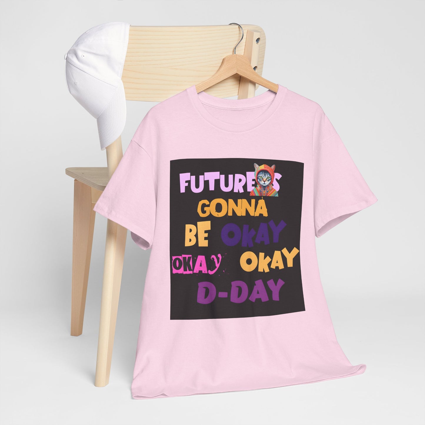 Future's Gonna Be Okay D-Day T-Shirt — Positive Retro Graphic Tee