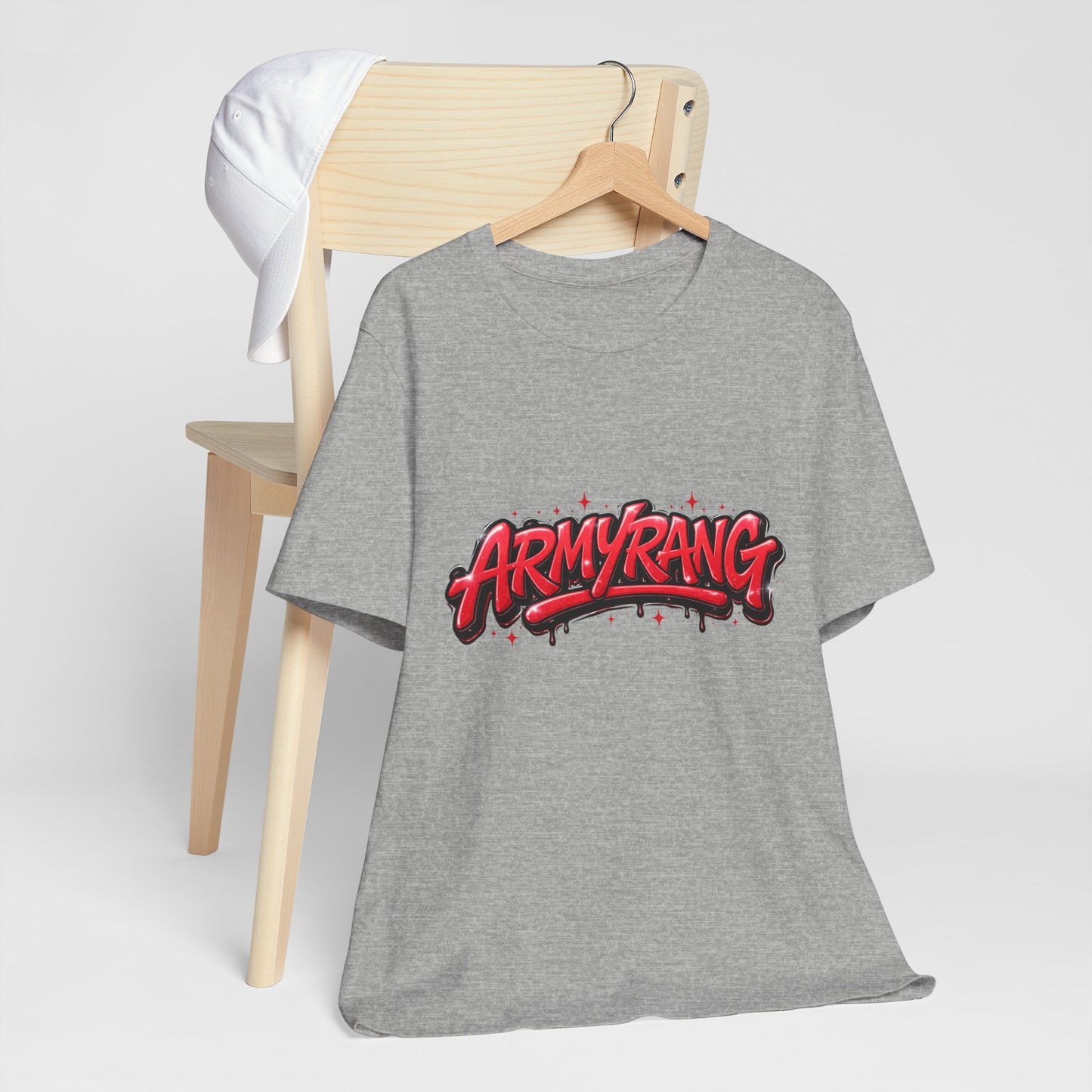 BTS T-Shirt — 'ARMYRANG' Red Graffiti Logo Tee