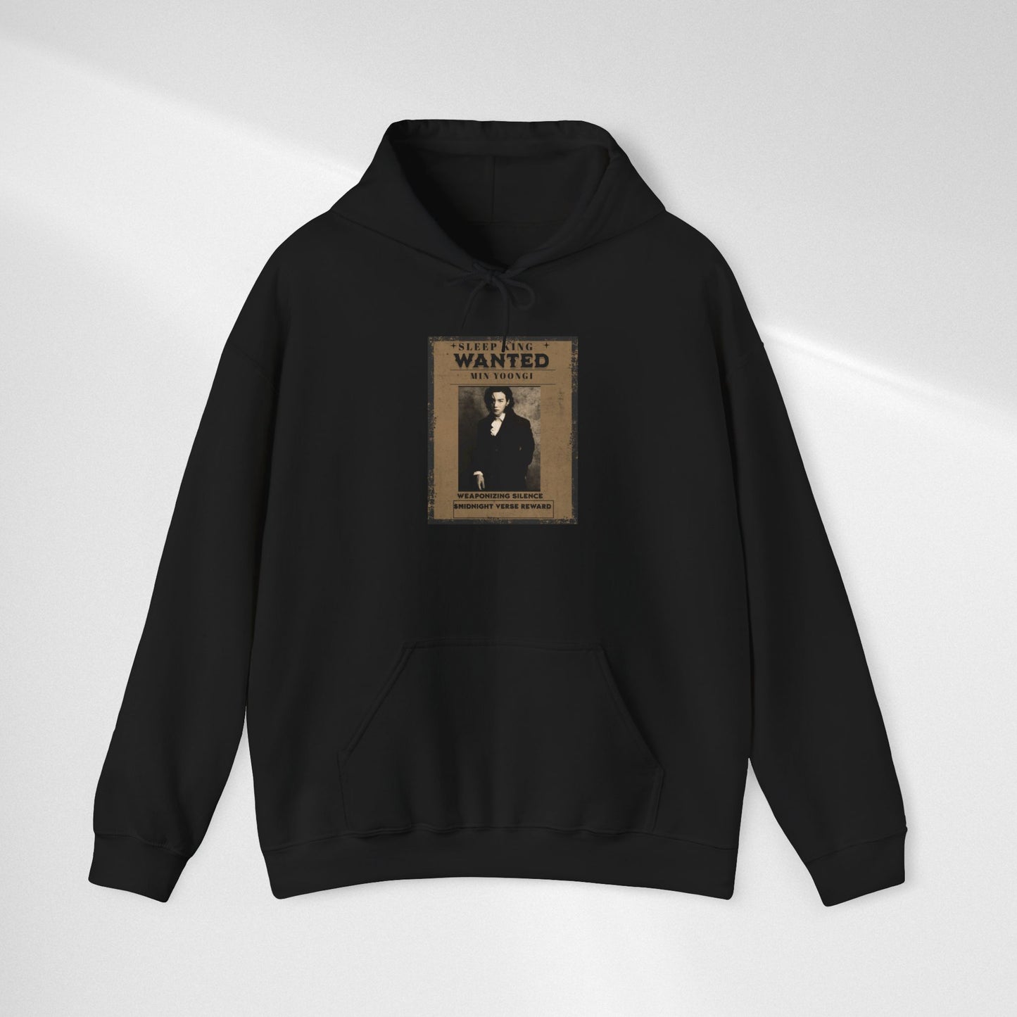 Suga Wanted Poster Hoodie — Vintage 'Wanted' Photo Sweatshirt