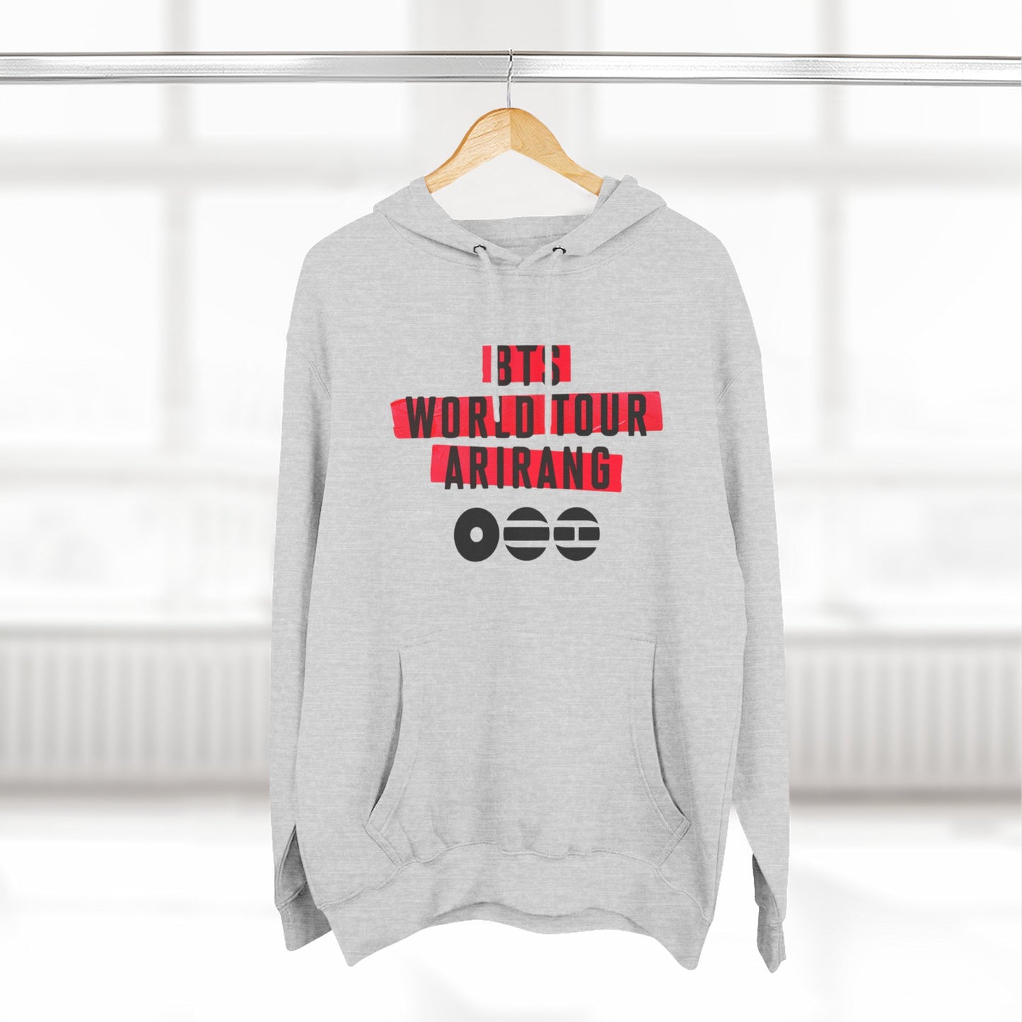 BTS World Tour Hoodie — 'Arirang' Fleece Pullover with Tour Dates