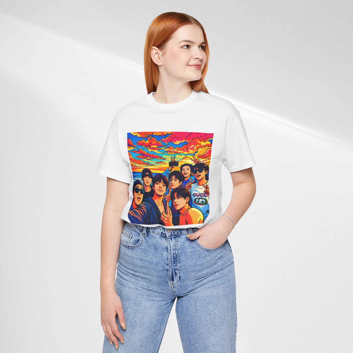 BTS Vibrant Sunset Group Portrait Tee