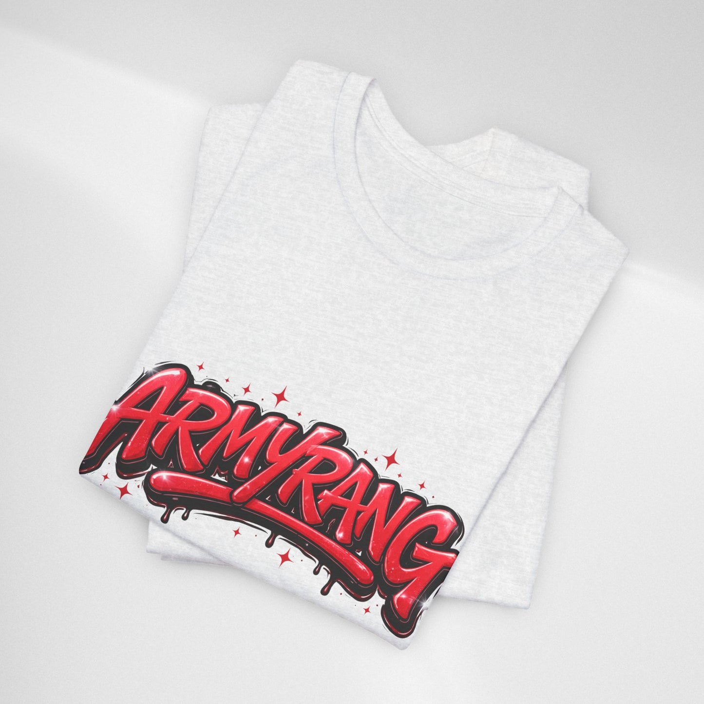 BTS T-Shirt — 'ARMYRANG' Red Graffiti Logo Tee