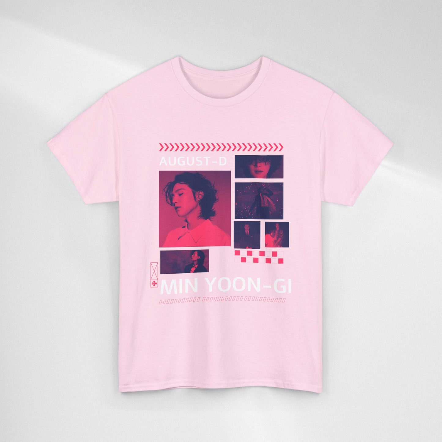 Min Yoon-Gi Photo Grid Tee — K‑Pop BTS August‑D Fan Shirt