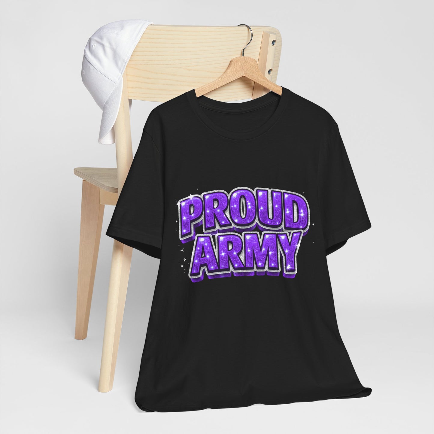 Proud Army T-Shirt — Bold Purple BTS Support Tee