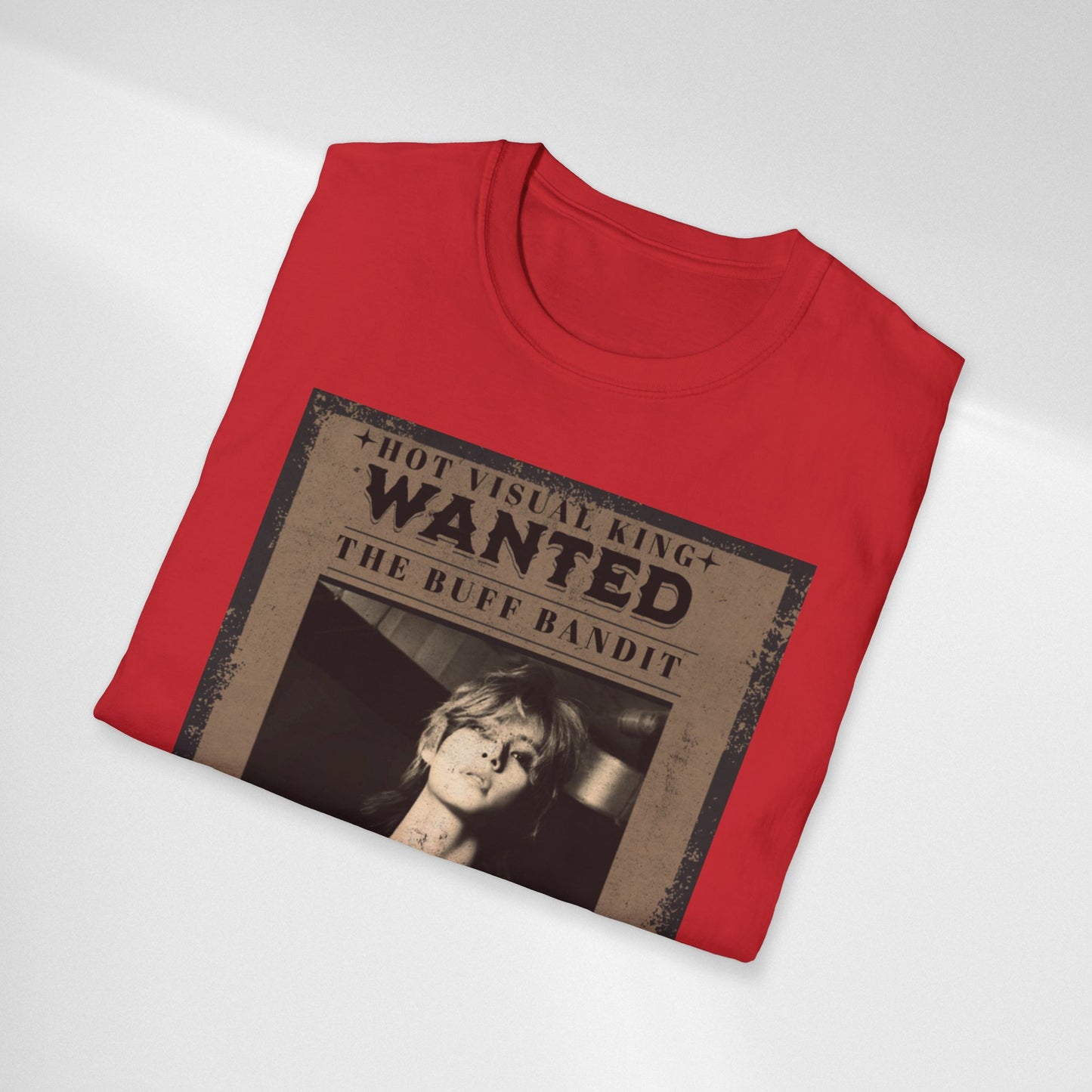 Wanted V Poster Graphic T-Shirt — "The Ruff Bandit" Vintage Western Mugshot Tee