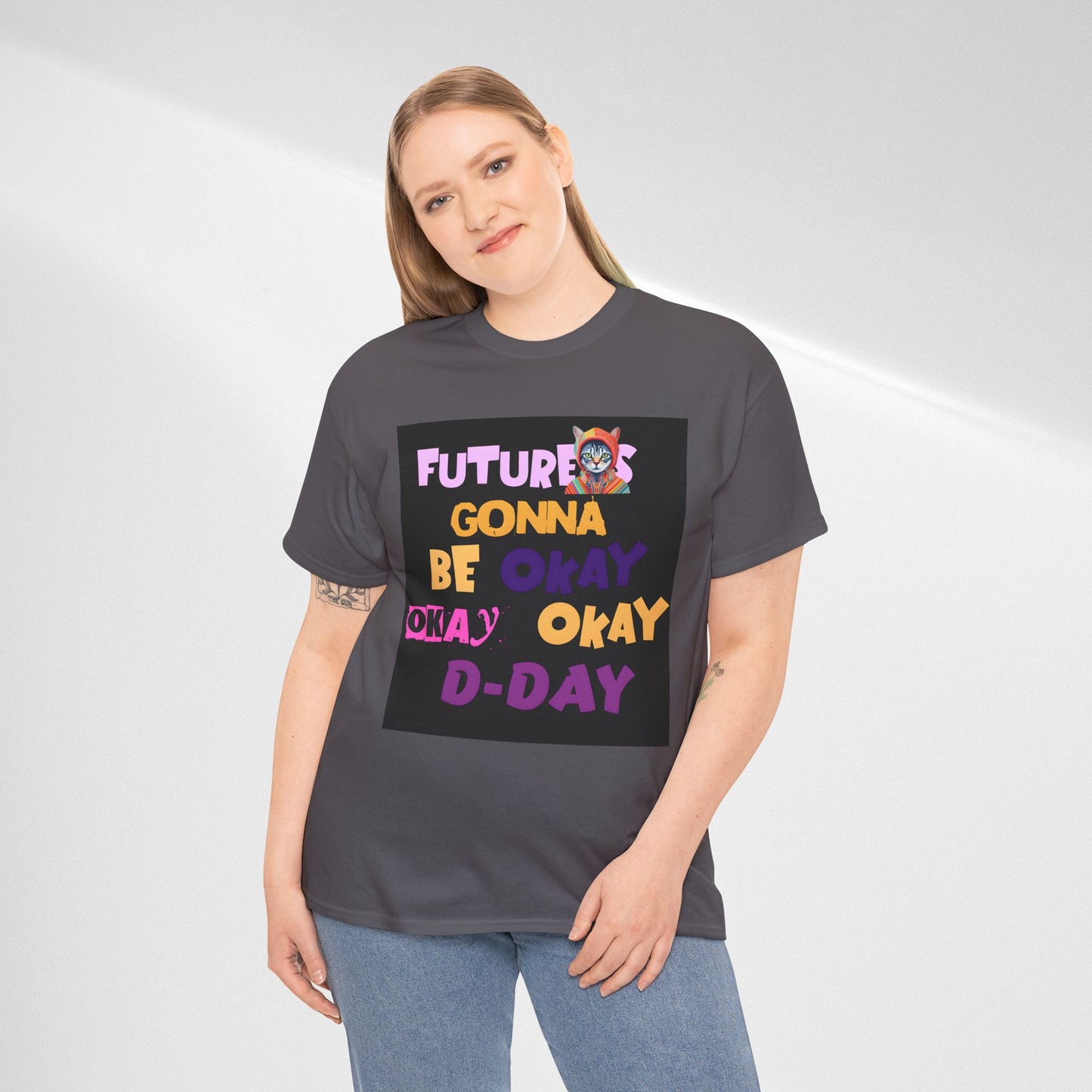 Future's Gonna Be Okay D-Day T-Shirt — Positive Retro Graphic Tee