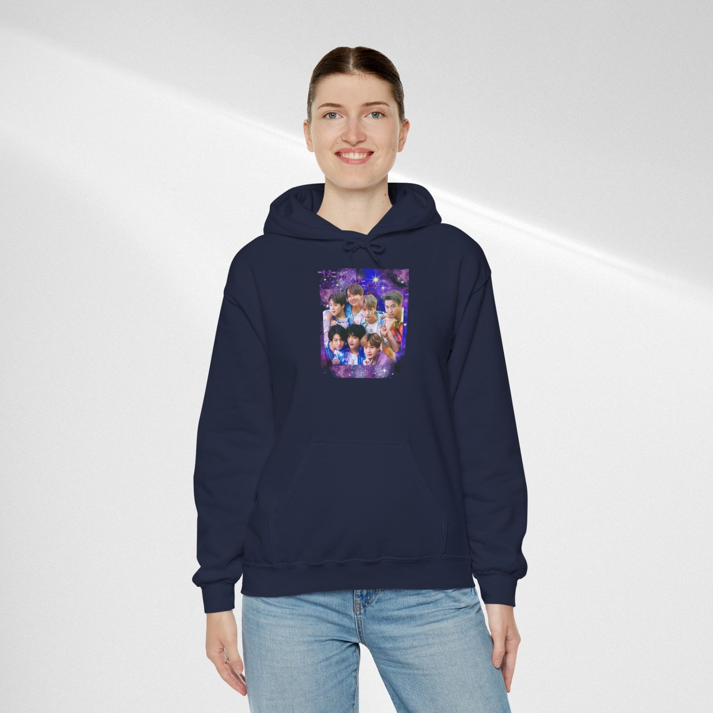 BTS Hoodie — Purple Collage Photo Graphic Hoodie