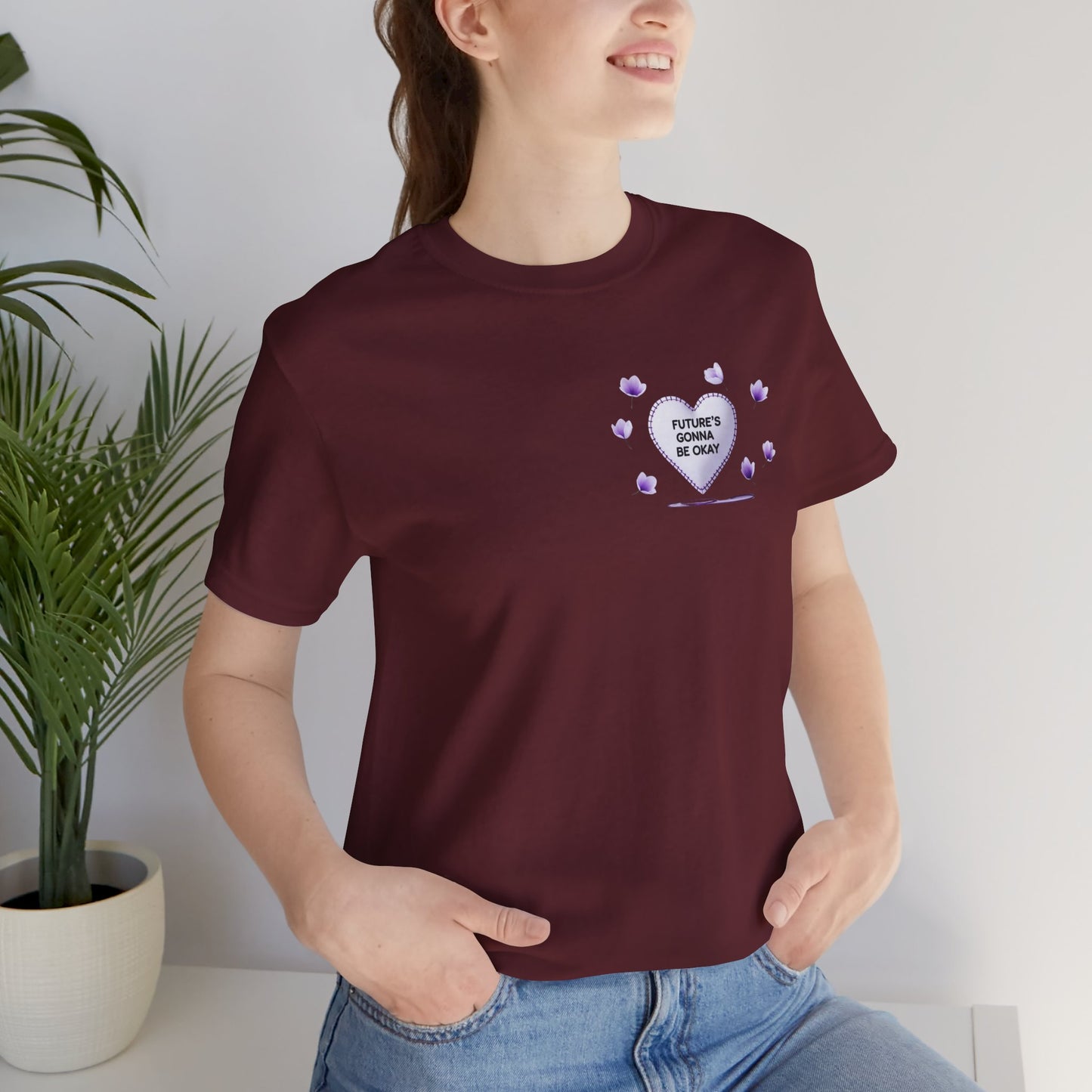 Future's Gonna Be Okay T-Shirt — Purple Heart Positive Graphic Tee