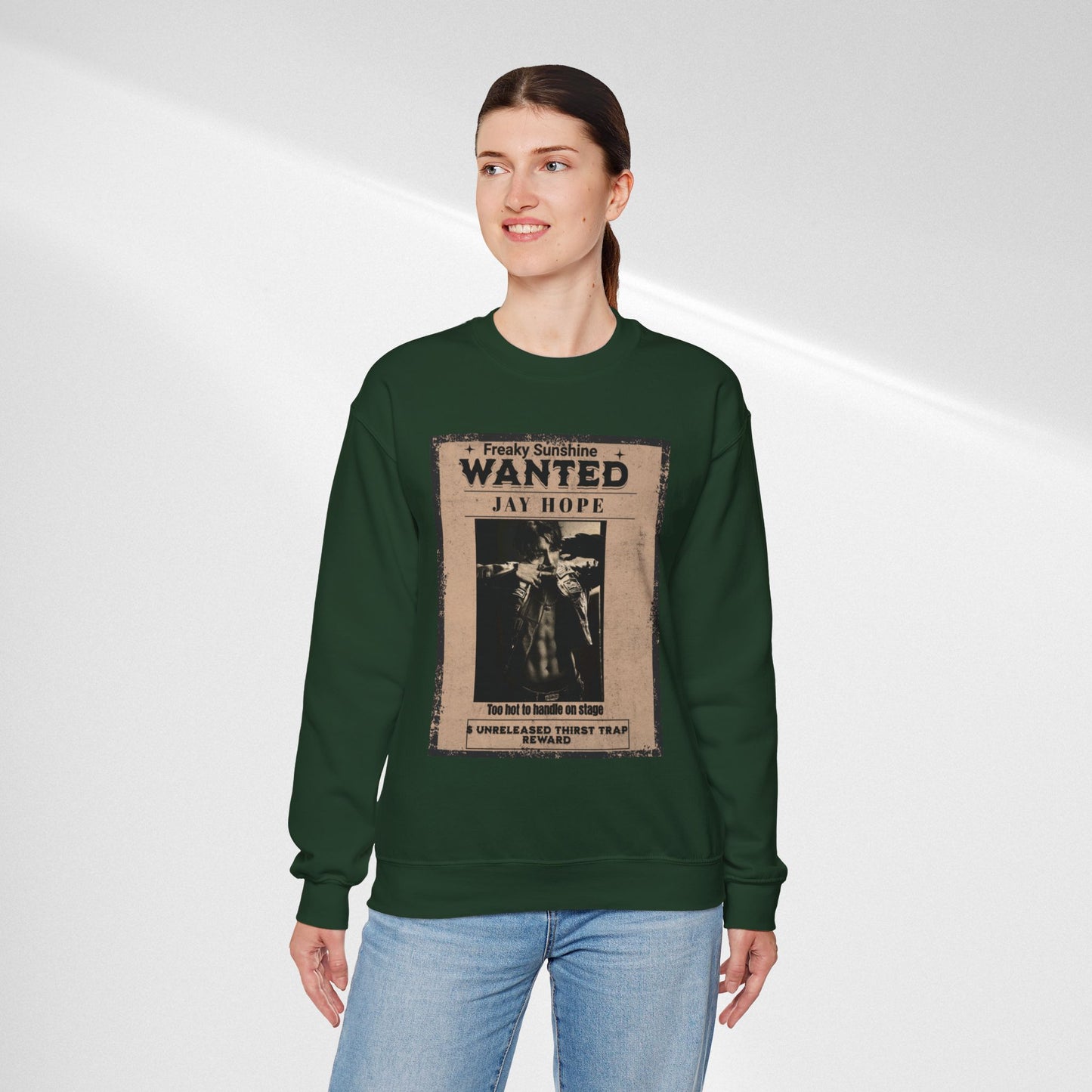 Wanted 'Jay Hope' Vintage Poster Sweatshirt – Retro Western Graphic Crewneck