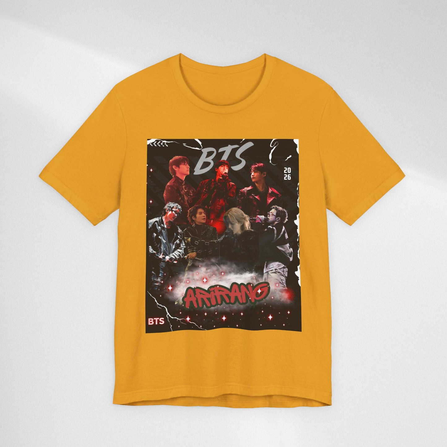 BTS ARIRANG Band Graphic Tee — 'BTS ARMY' Retro Concert Poster Shirt