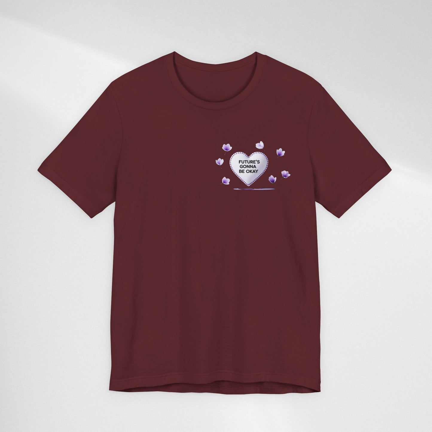 Future's Gonna Be Okay T-Shirt — Purple Heart Positive Graphic Tee