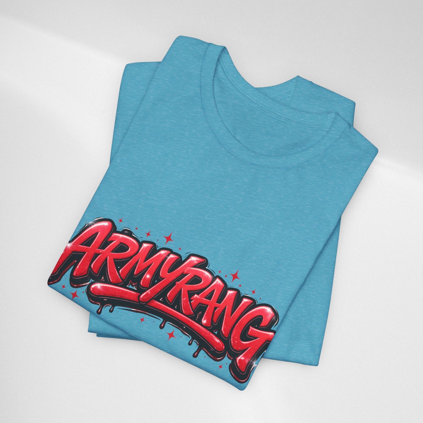 BTS T-Shirt — 'ARMYRANG' Red Graffiti Logo Tee
