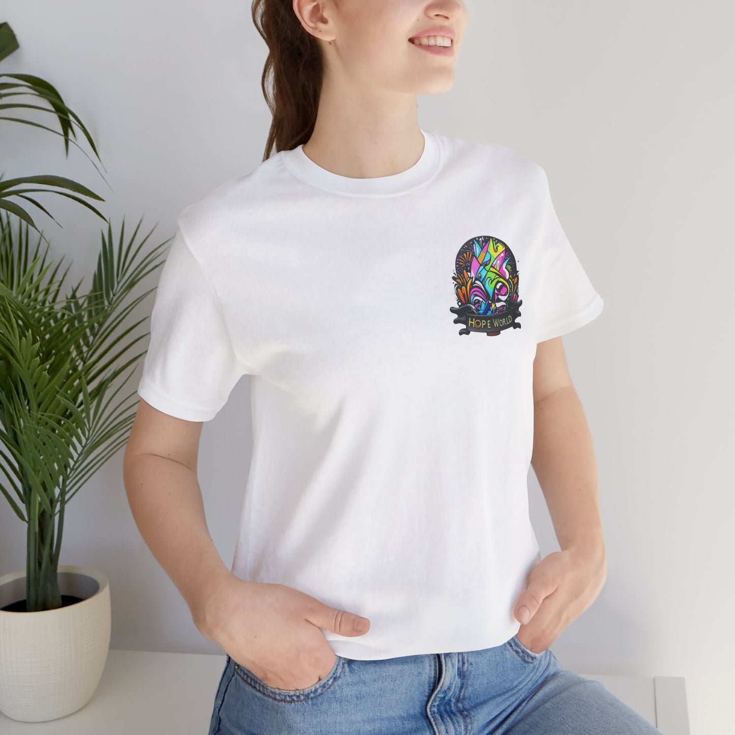 Hope World Graphic Tee — Colorful Graffiti BTS-Inspired Shirt