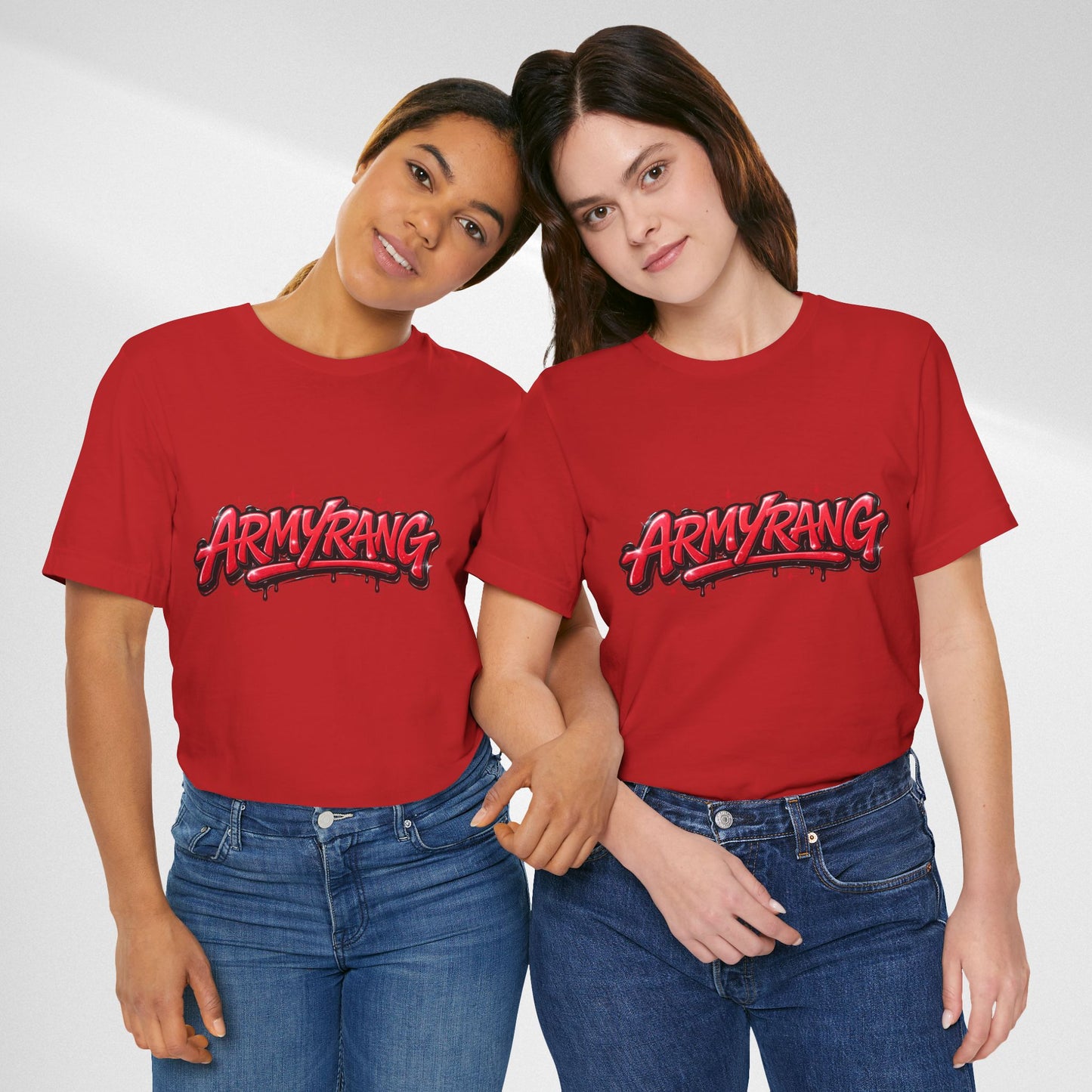 BTS T-Shirt — 'ARMYRANG' Red Graffiti Logo Tee