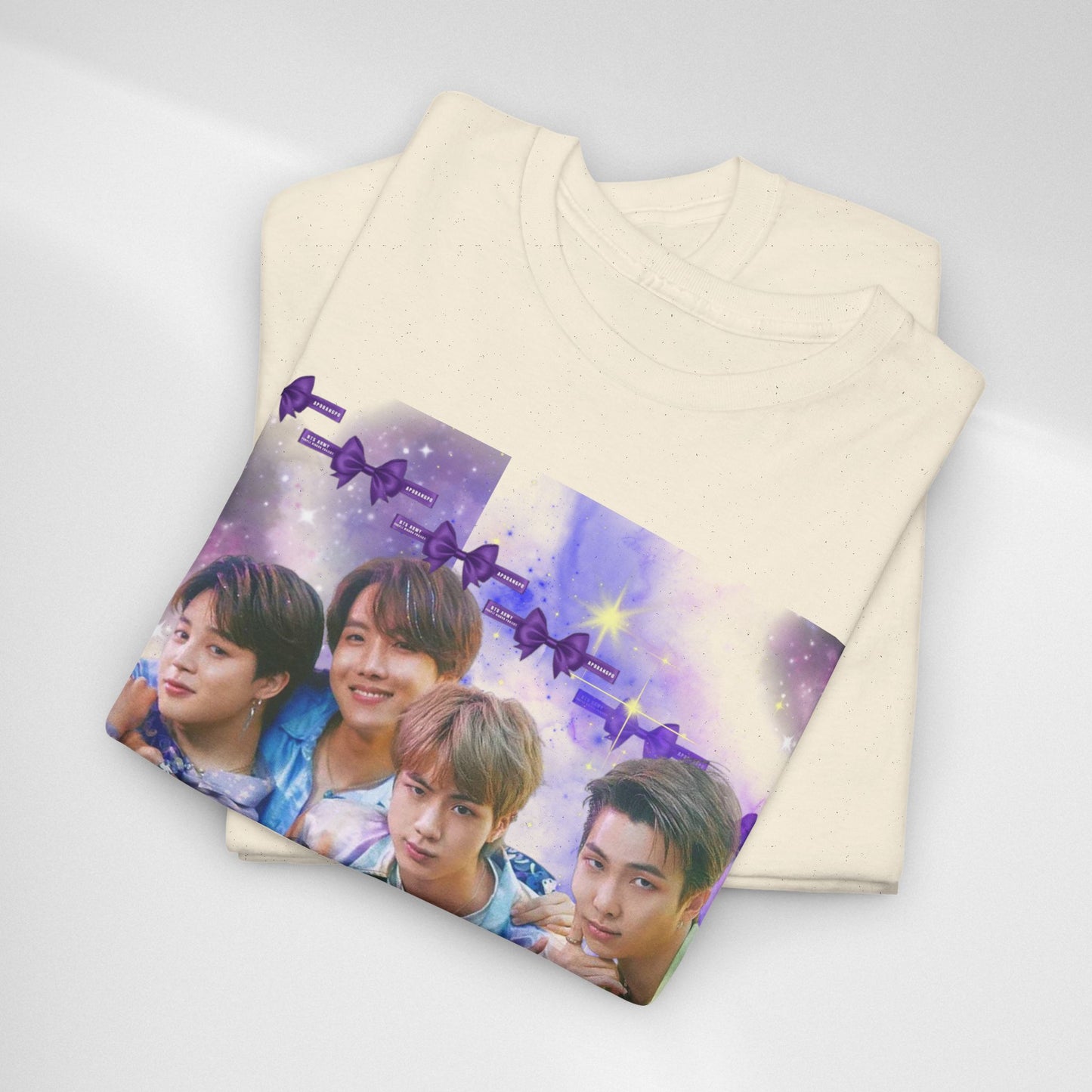 BTS Collage Tee — Purple Dream Photo Graphic T-Shirt