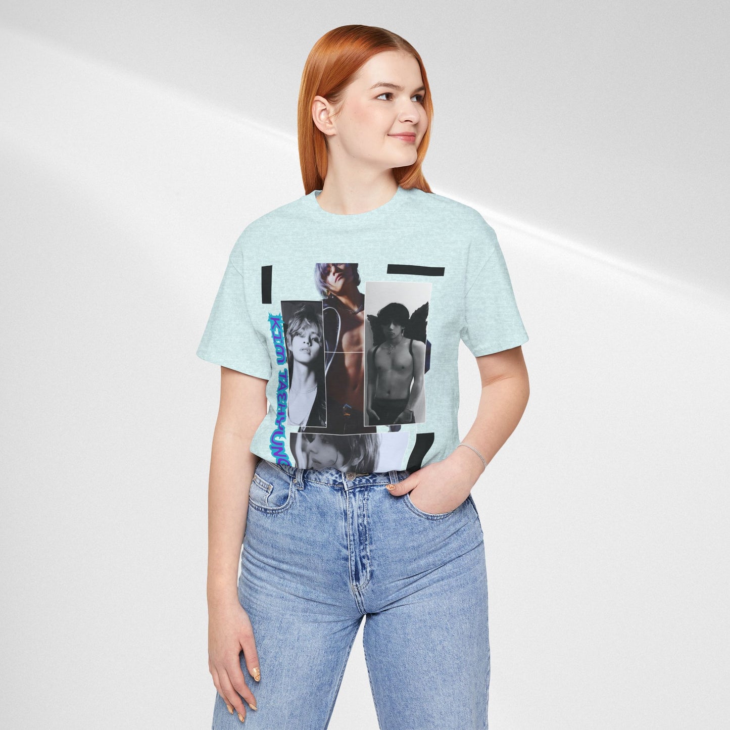 TAE Photo Collage Graphic Tee — Retro Black & White Portraits