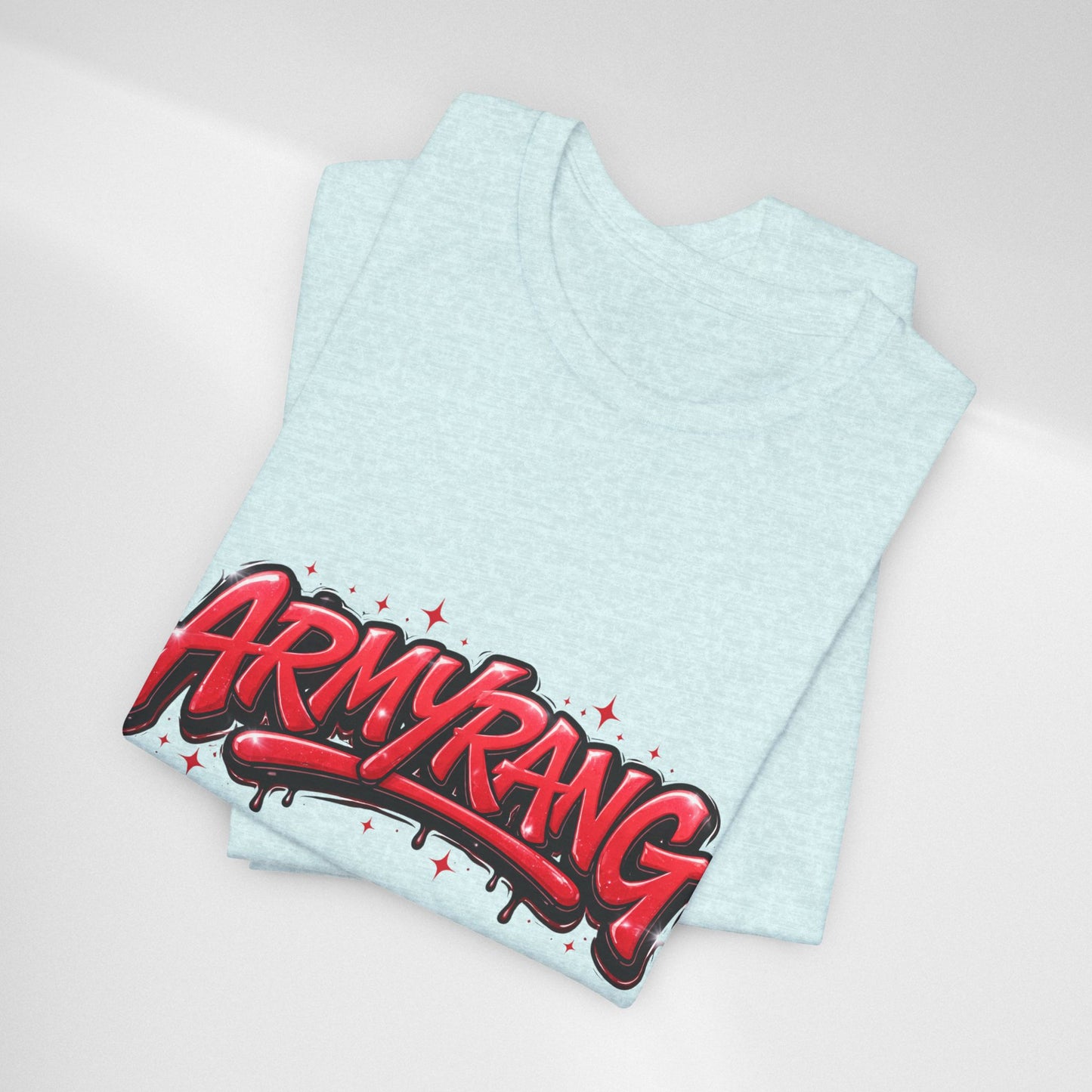 BTS T-Shirt — 'ARMYRANG' Red Graffiti Logo Tee
