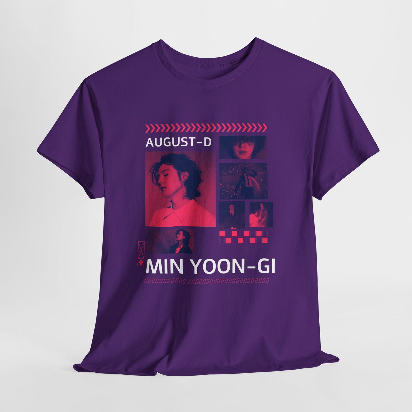 Min Yoon-Gi Photo Grid Tee — K‑Pop BTS August‑D Fan Shirt