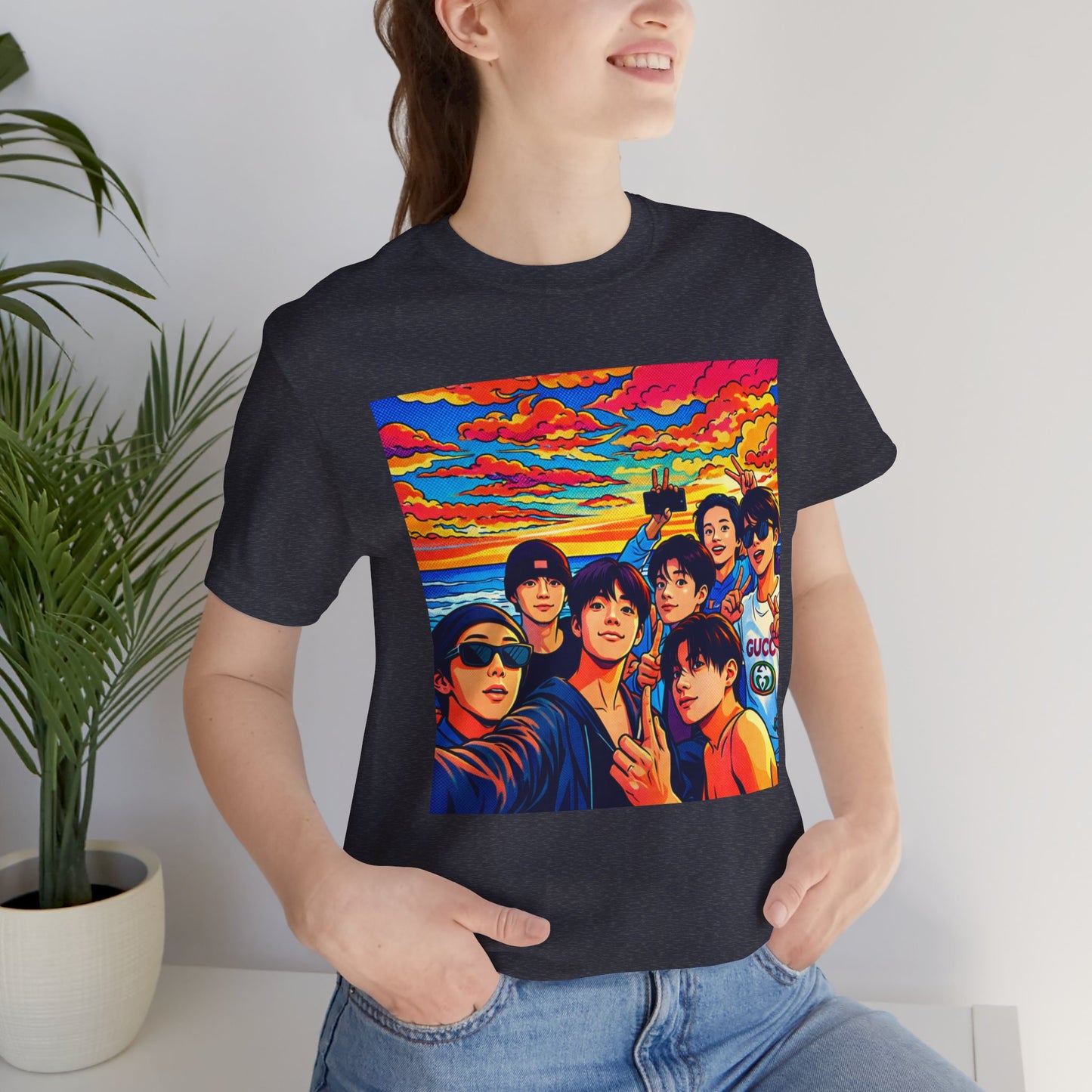 BTS Vibrant Sunset Group Portrait Tee