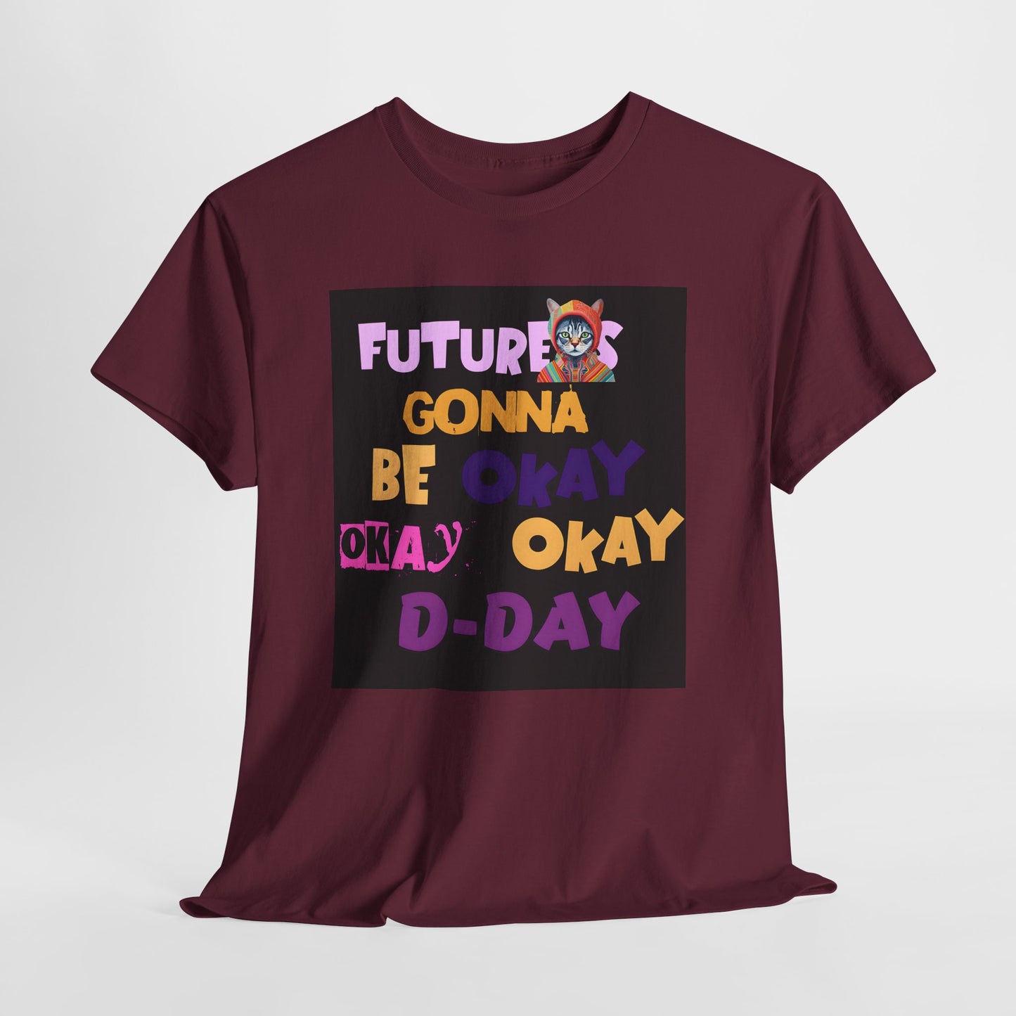 Future's Gonna Be Okay D-Day T-Shirt — Positive Retro Graphic Tee