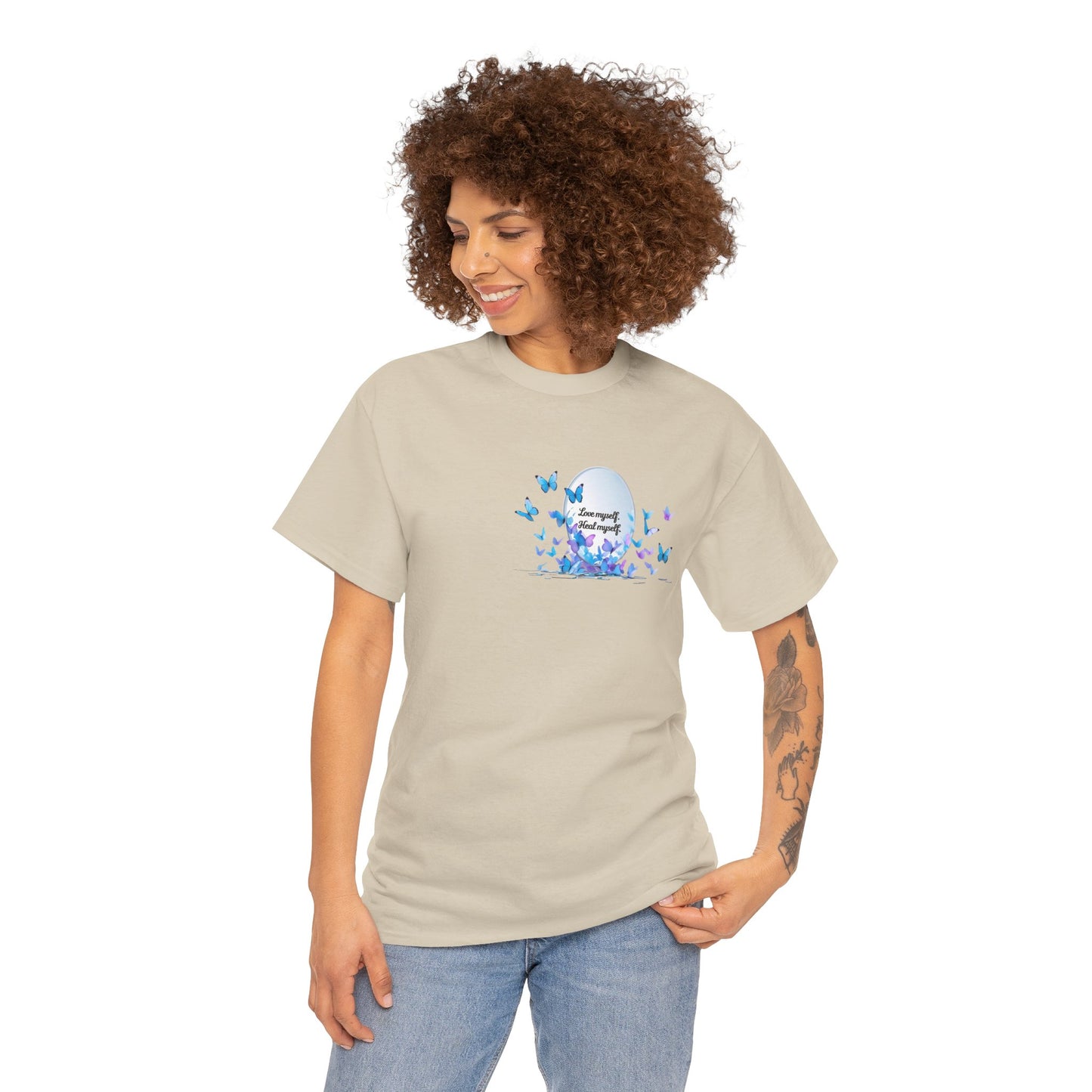 Butterfly Moon T-Shirt — "Strength Through Change" Inspirational Tee