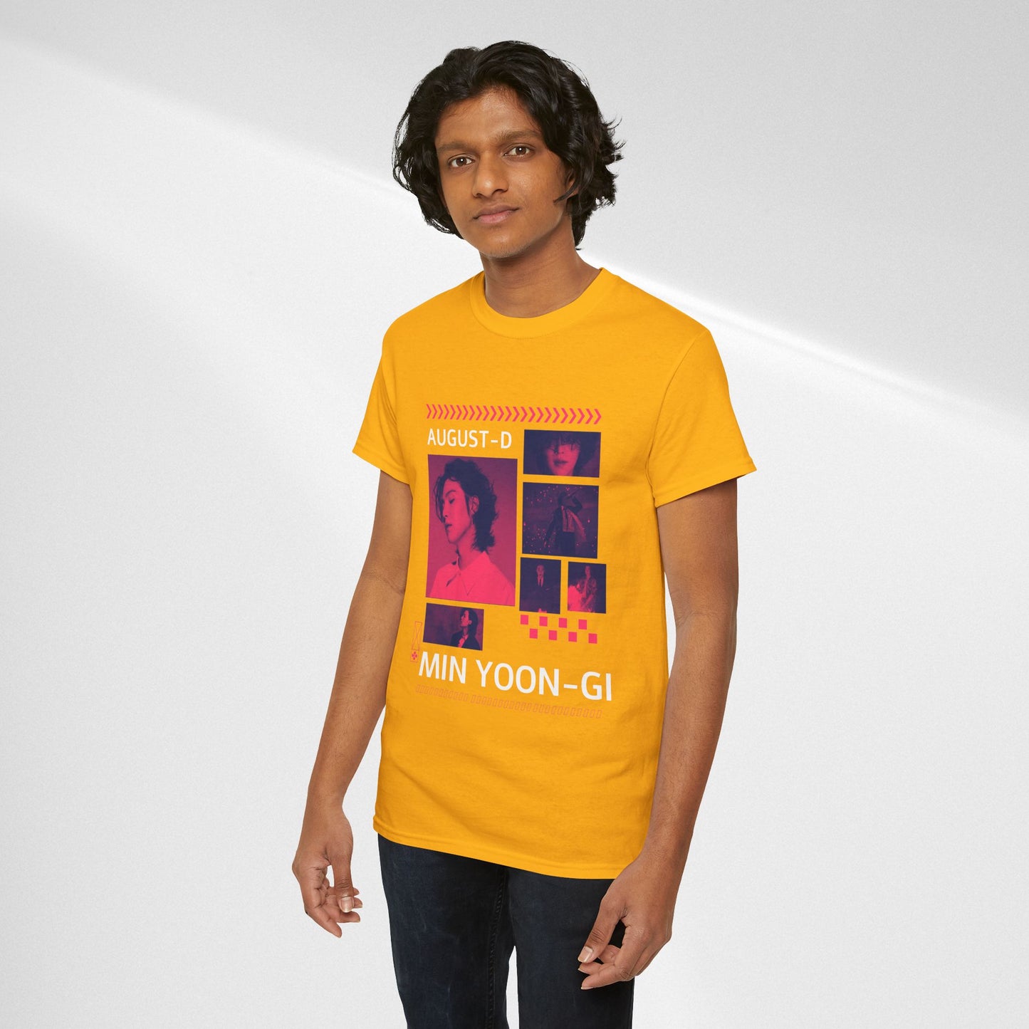 Min Yoon-Gi Photo Grid Tee — K‑Pop BTS August‑D Fan Shirt