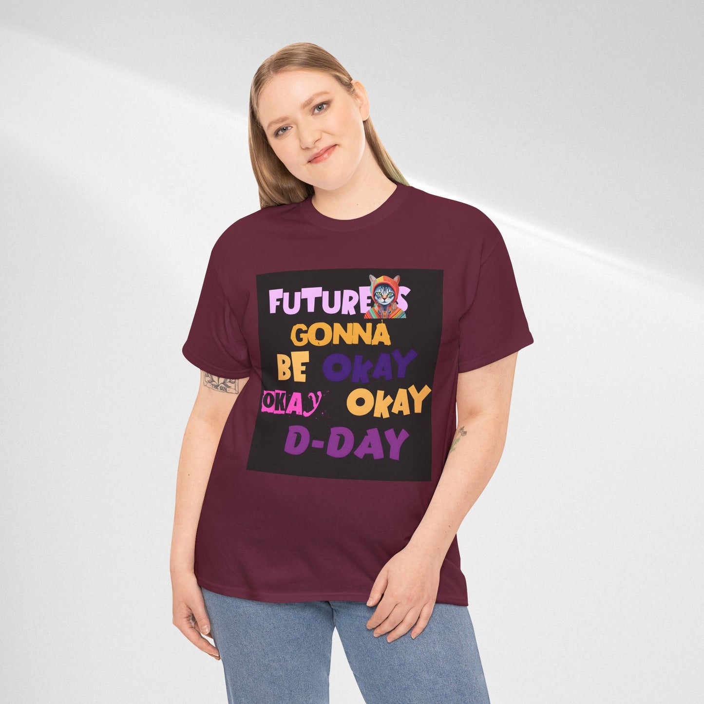 Future's Gonna Be Okay D-Day T-Shirt — Positive Retro Graphic Tee