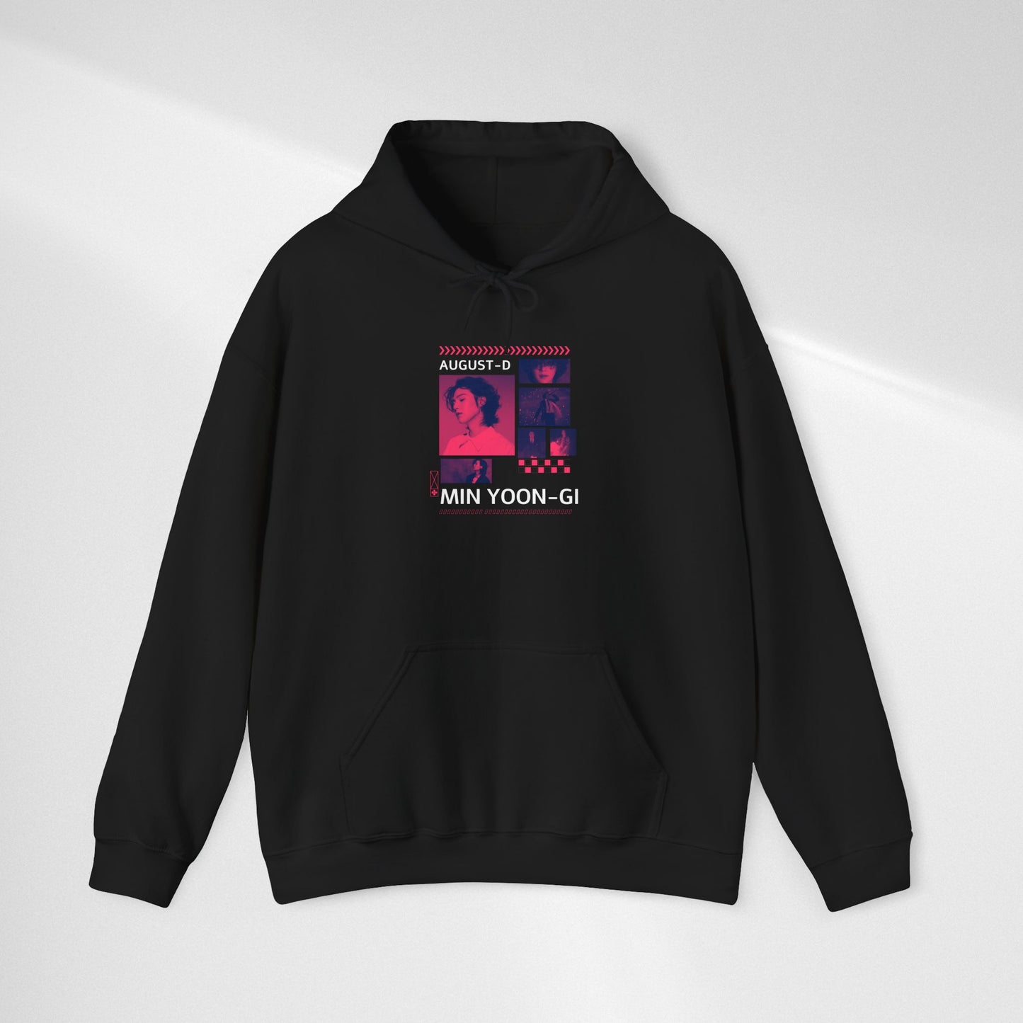 Min Yoon-gi Photo Grid Hoodie — K-Pop Retro Tour Aesthetic