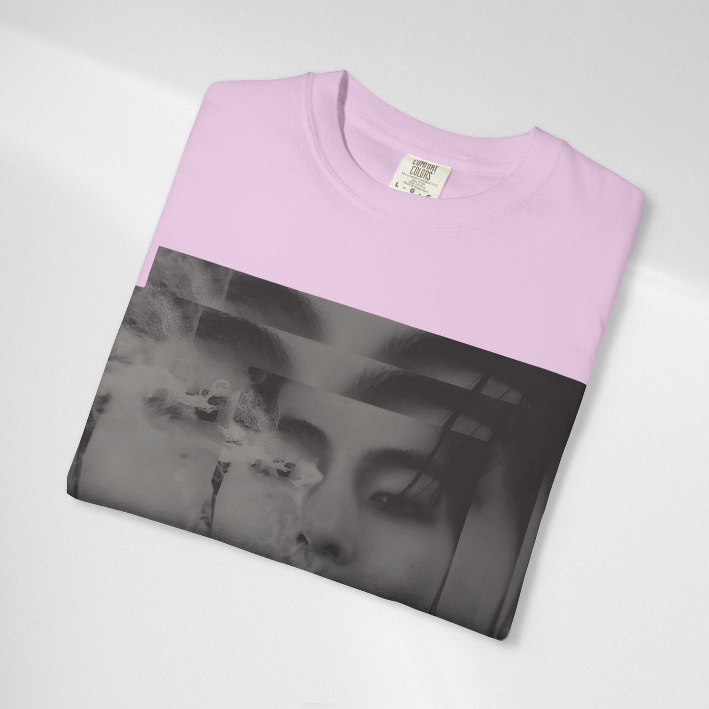 V Graphic Tee — Noir Glitch Portrait T-Shirt