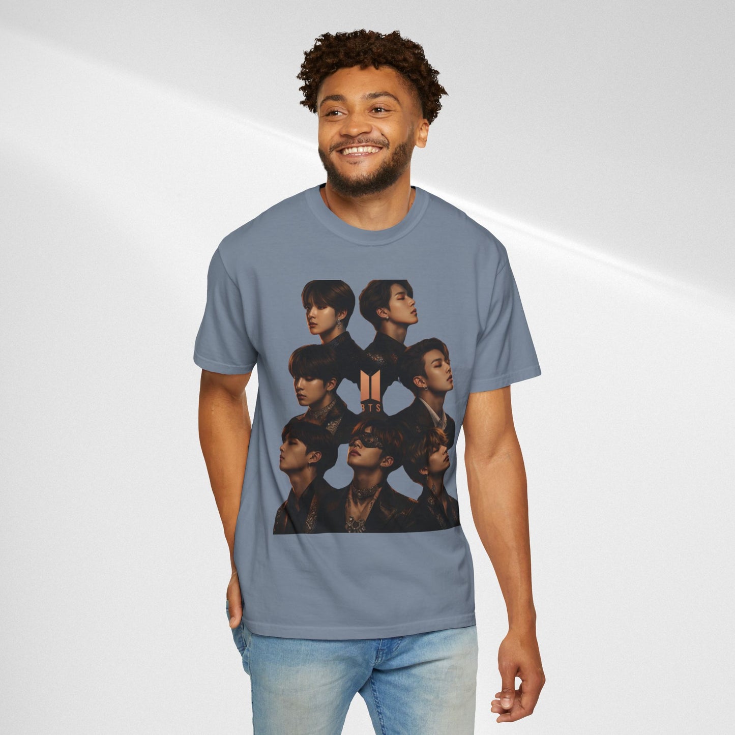 BTS Portrait Collage T-Shirt — Dark Mood Graphic Tee
