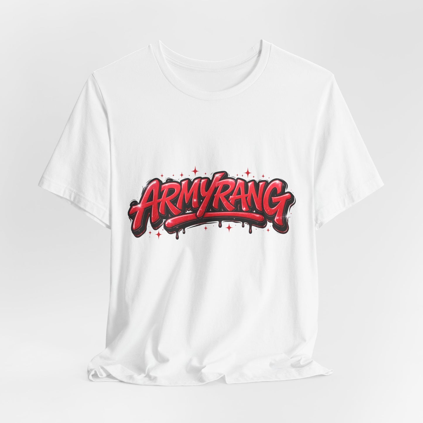BTS T-Shirt — 'ARMYRANG' Red Graffiti Logo Tee