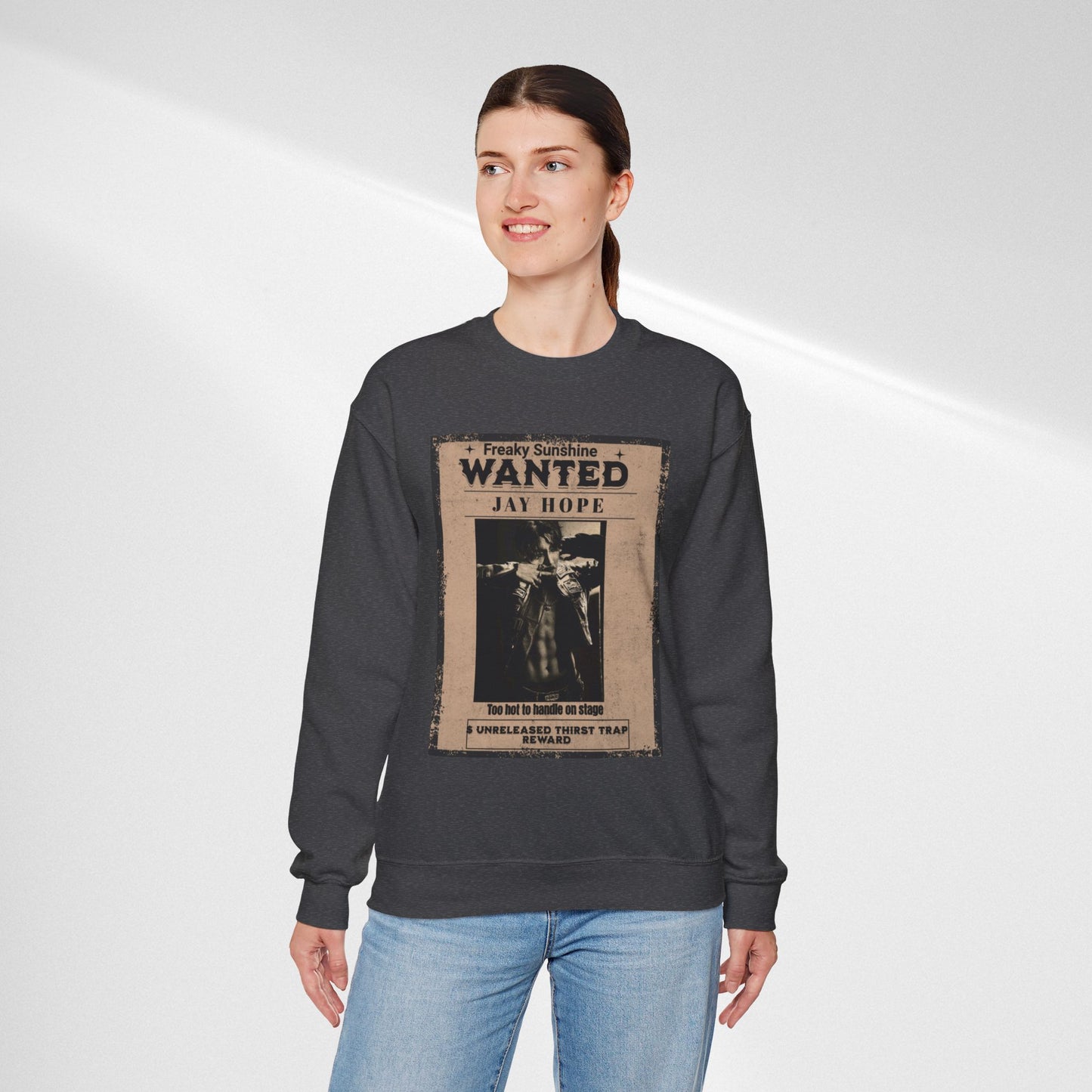 Wanted 'Jay Hope' Vintage Poster Sweatshirt – Retro Western Graphic Crewneck