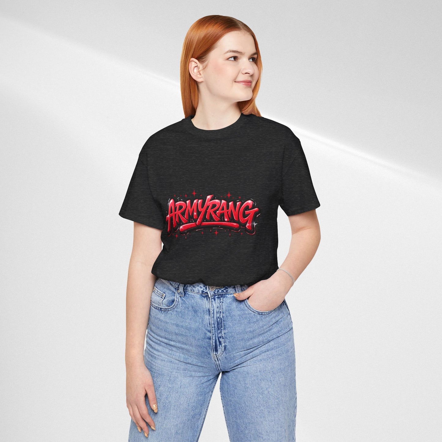 BTS T-Shirt — 'ARMYRANG' Red Graffiti Logo Tee