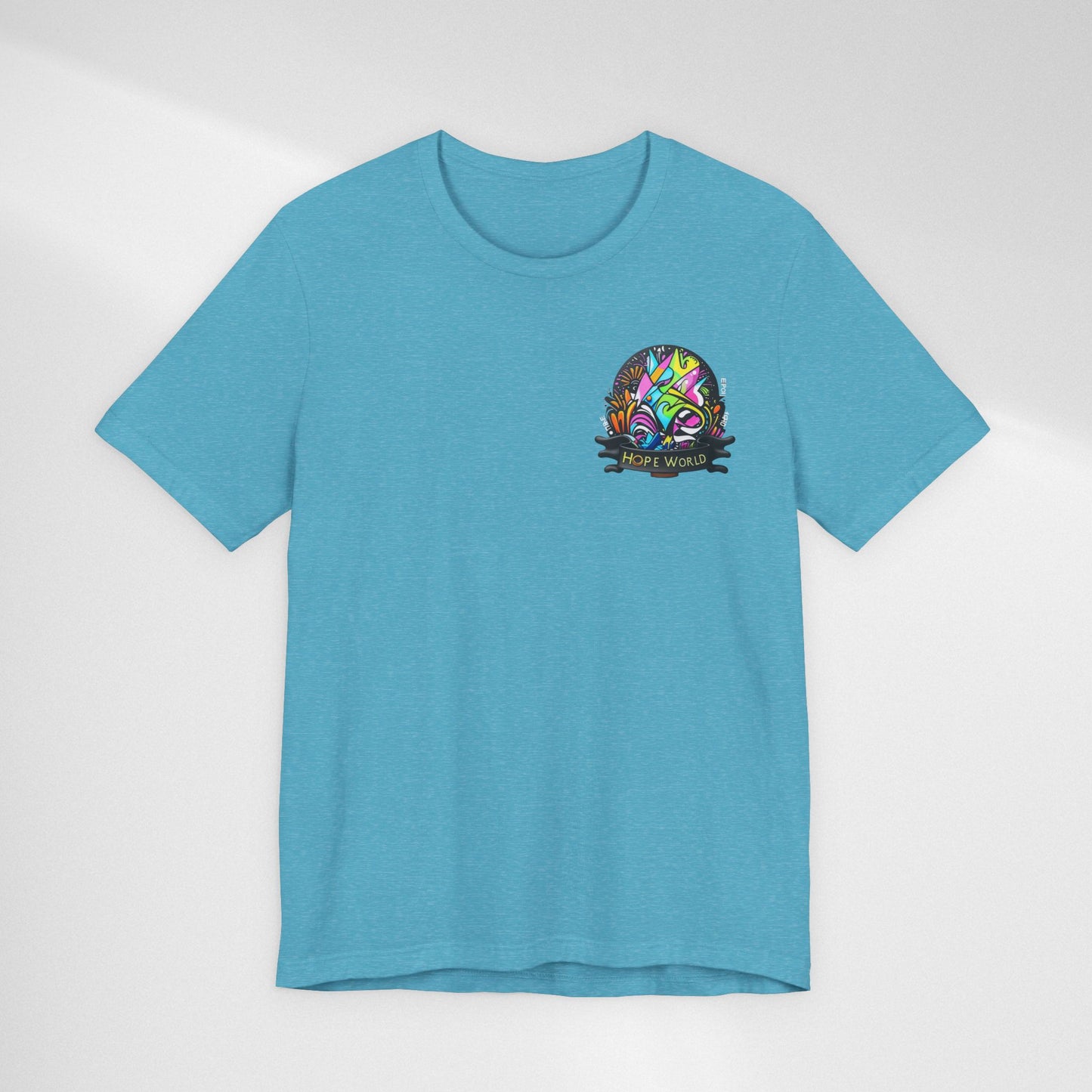 Hope World Graphic Tee — Colorful Graffiti BTS-Inspired Shirt