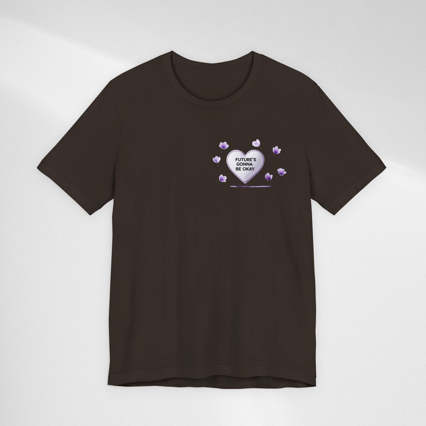 Future's Gonna Be Okay T-Shirt — Purple Heart Positive Graphic Tee