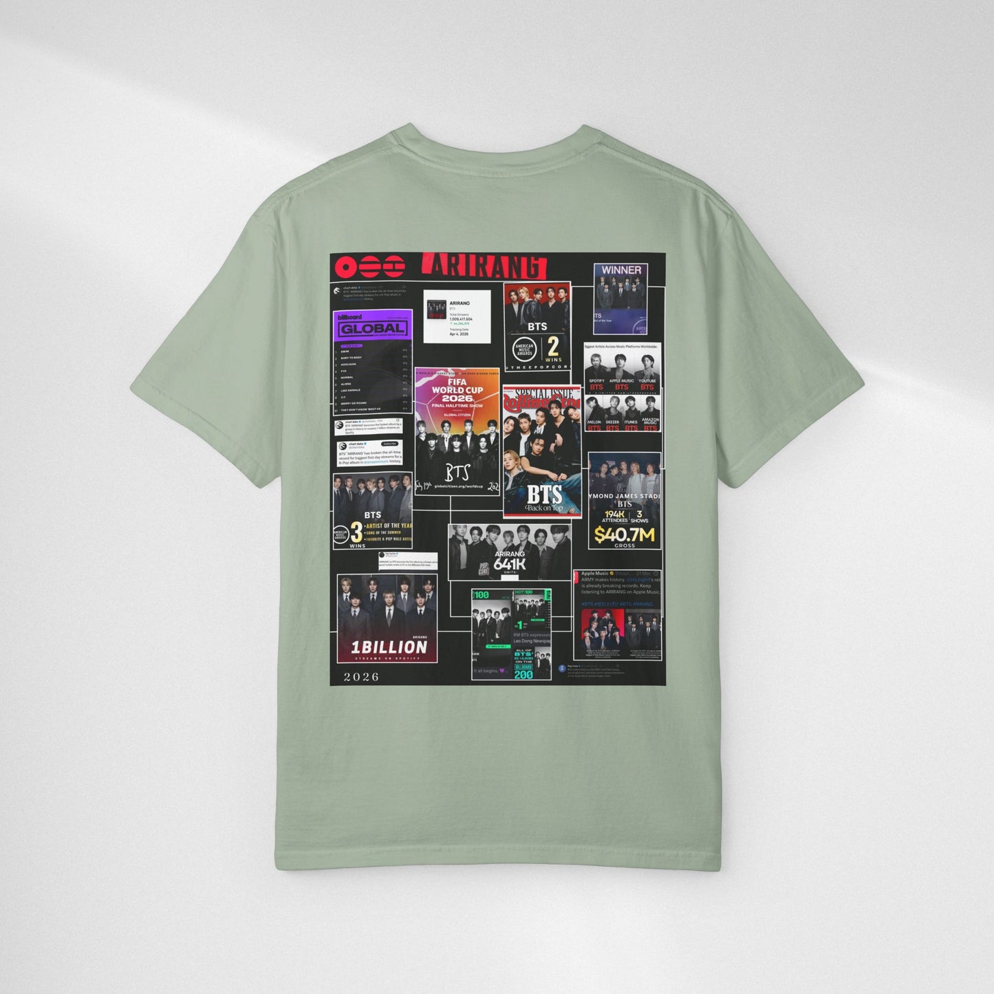 BTS  ARIRANG Collage Graphic T-Shirt — K-Pop Fan Tribute Tee