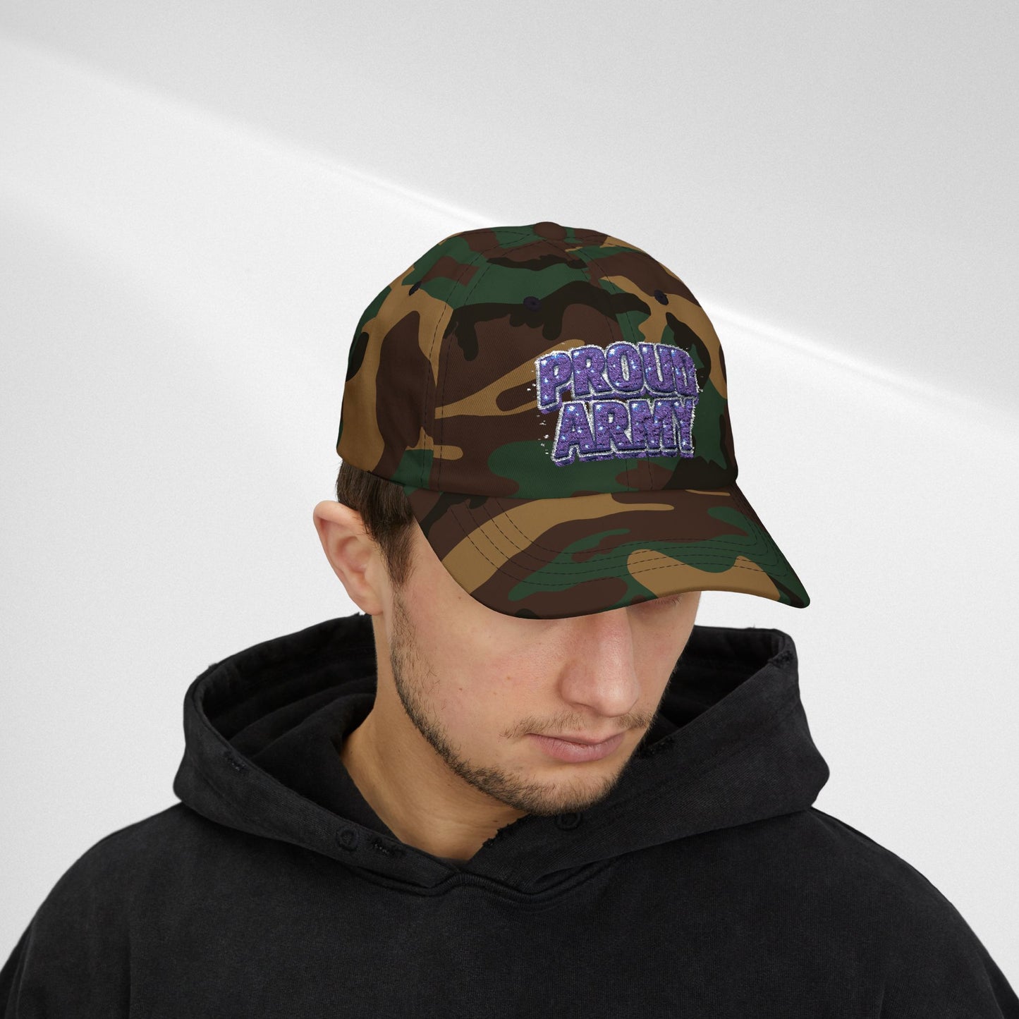Dad Cap — "Proud Army" Embroidered Baseball Hat