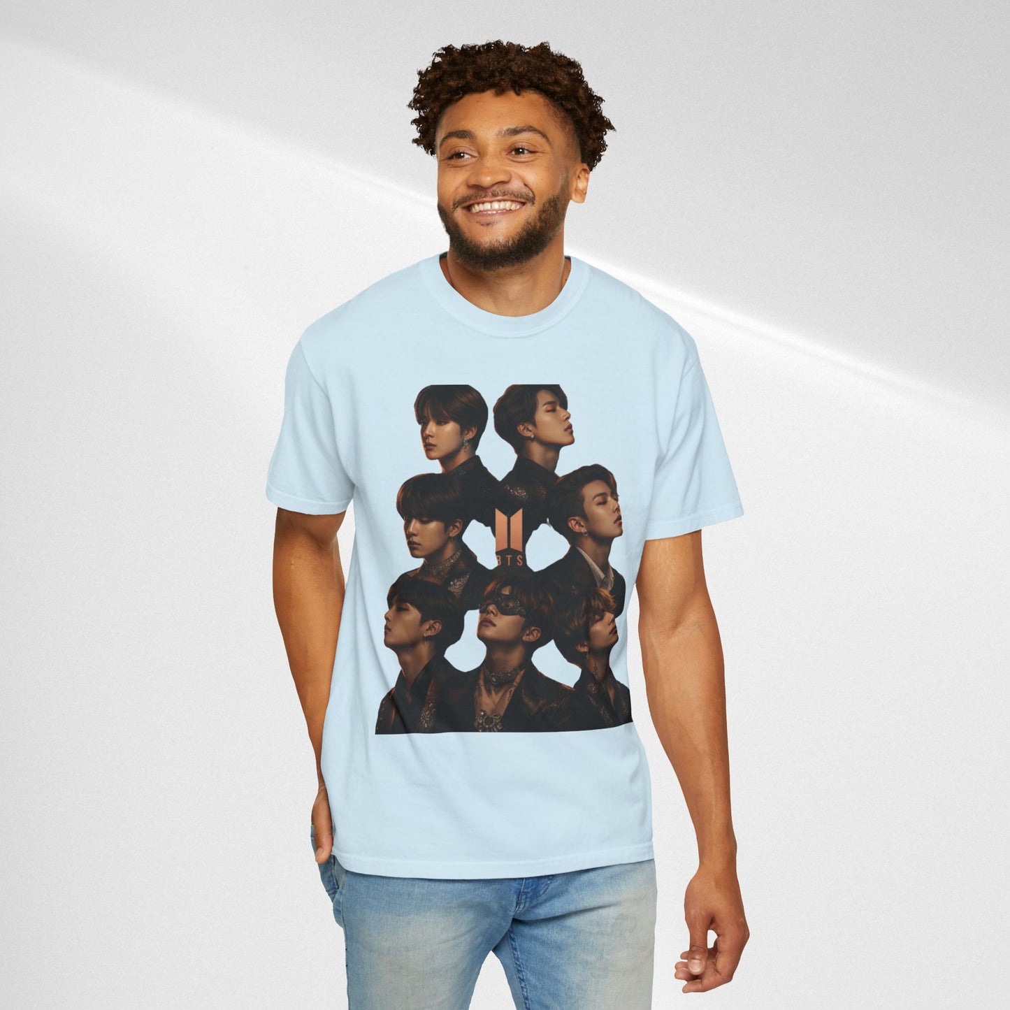 BTS Portrait Collage T-Shirt — Dark Mood Graphic Tee