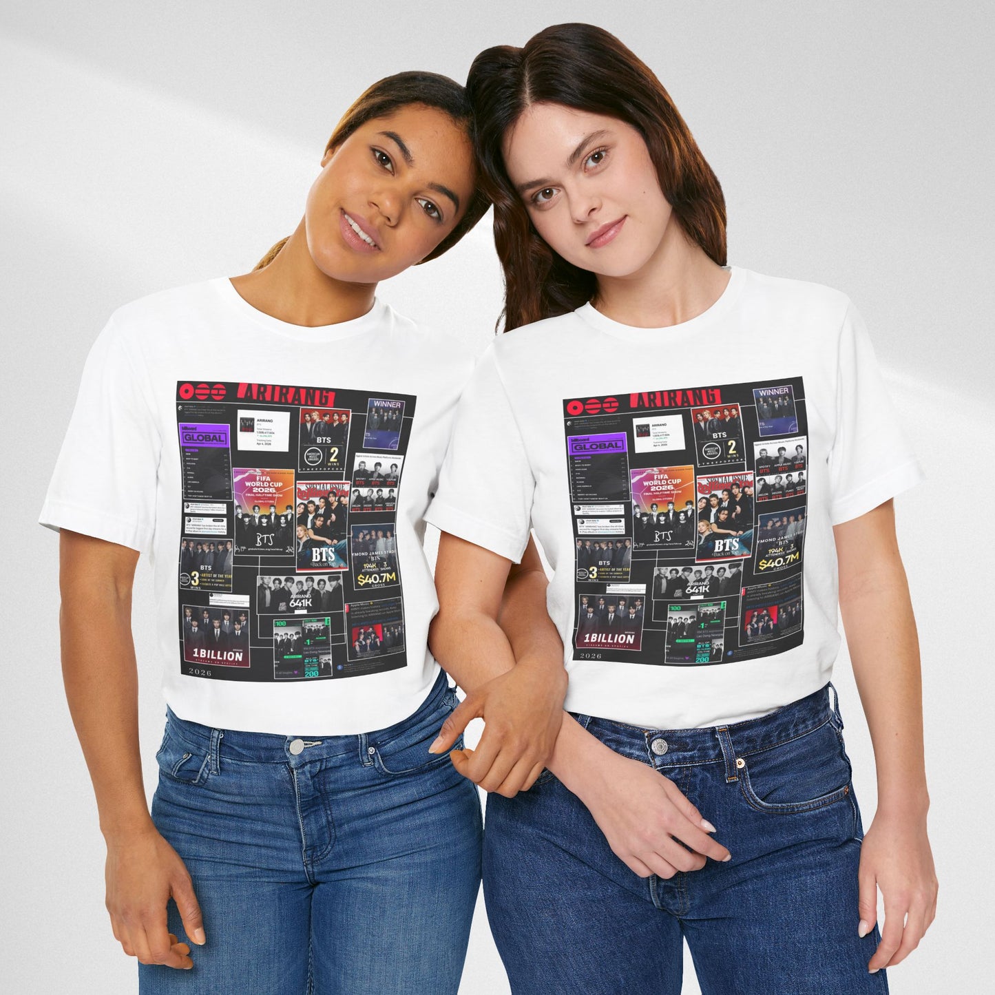 BTS  ARIRANG Collage Graphic Tee — K‑Pop Fan Tribute Shirt