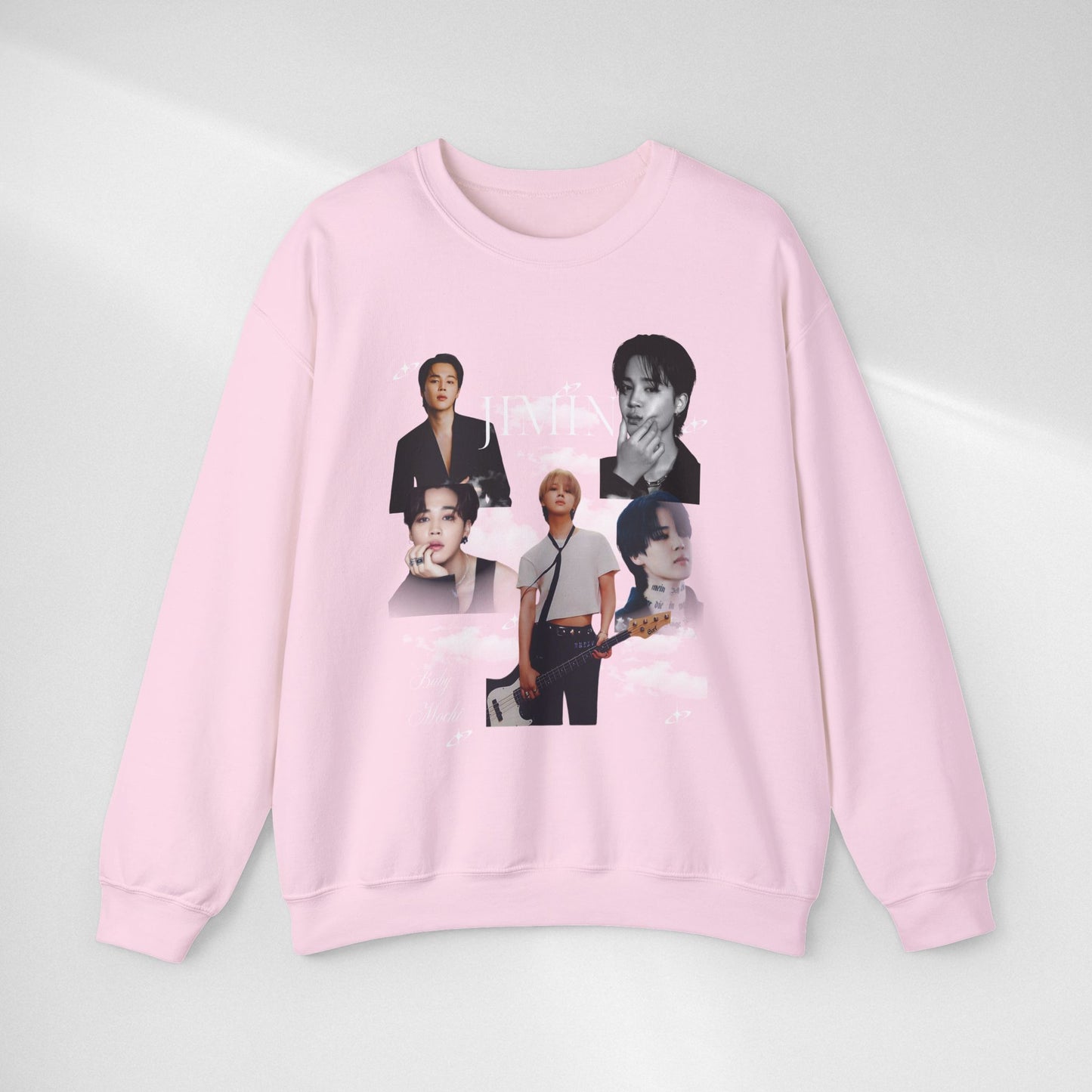 Crewneck Sweatshirt — K-pop JIMIN Collage Pullover (Band Member Design)