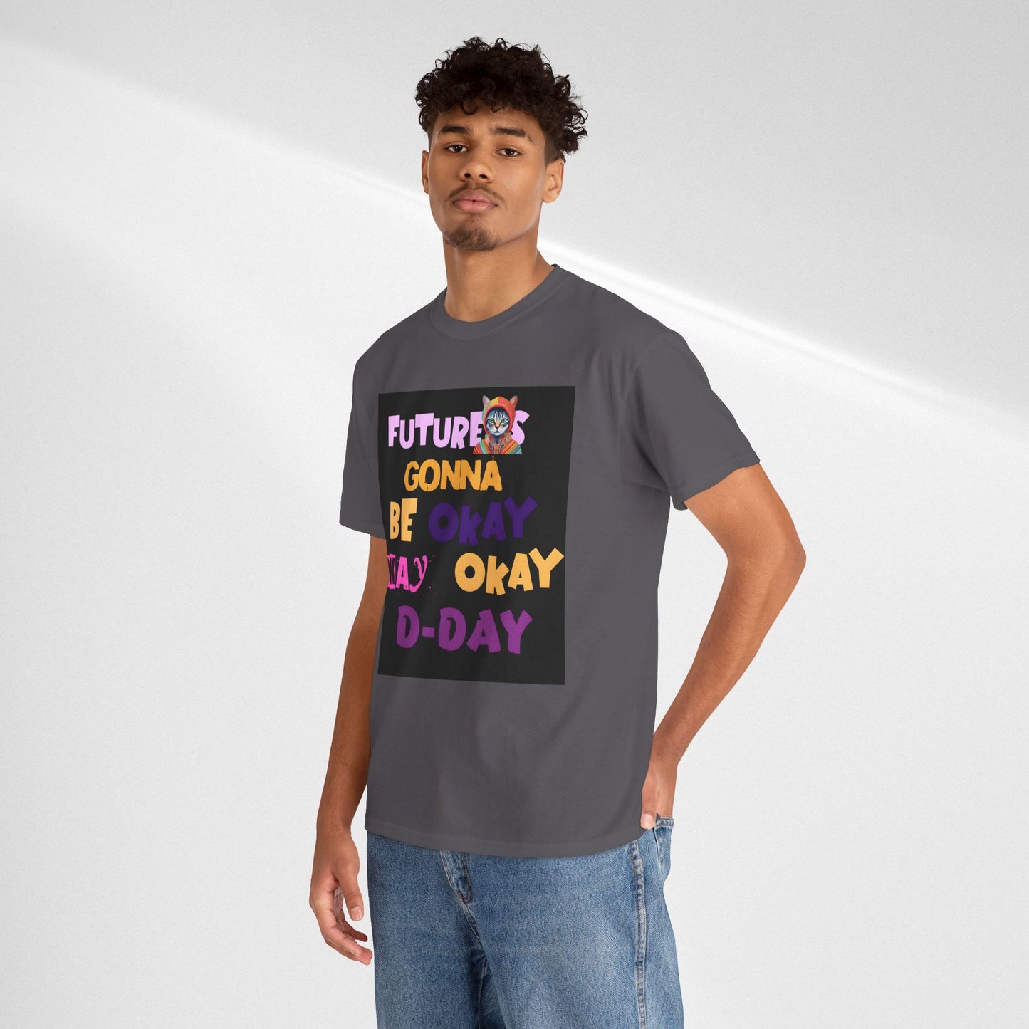 Future's Gonna Be Okay D-Day T-Shirt — Positive Retro Graphic Tee