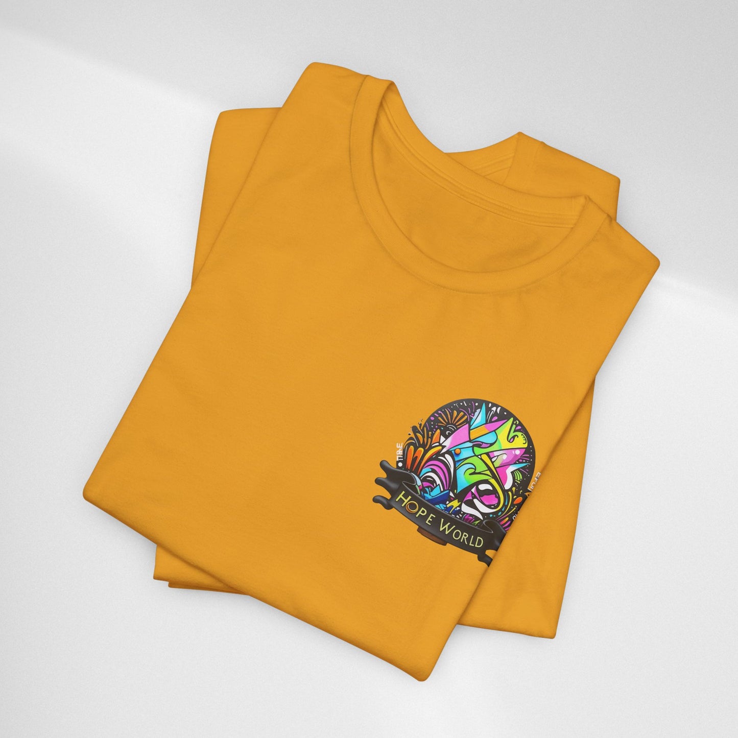 Hope World Graphic Tee — Colorful Graffiti BTS-Inspired Shirt