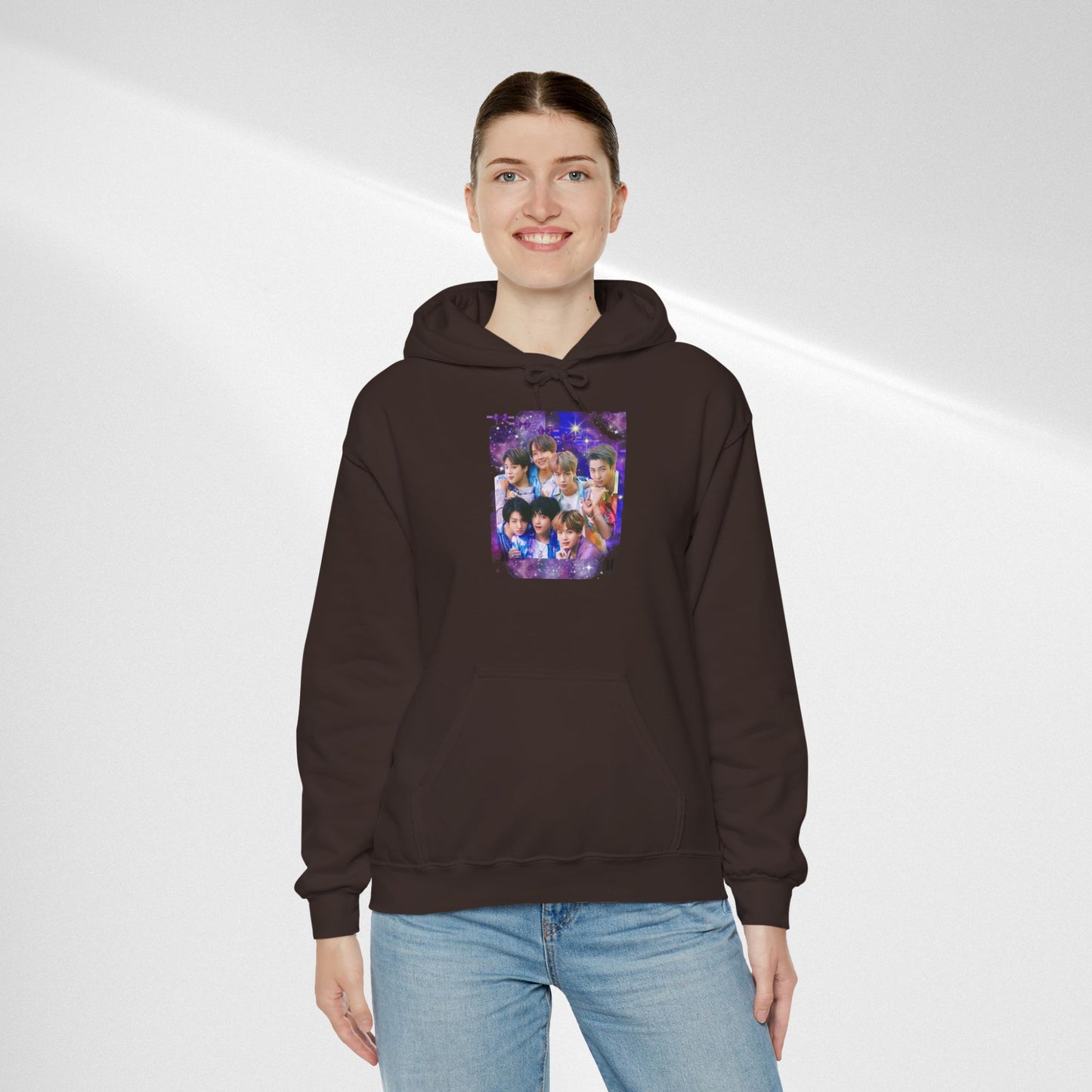 BTS Hoodie — Purple Collage Photo Graphic Hoodie
