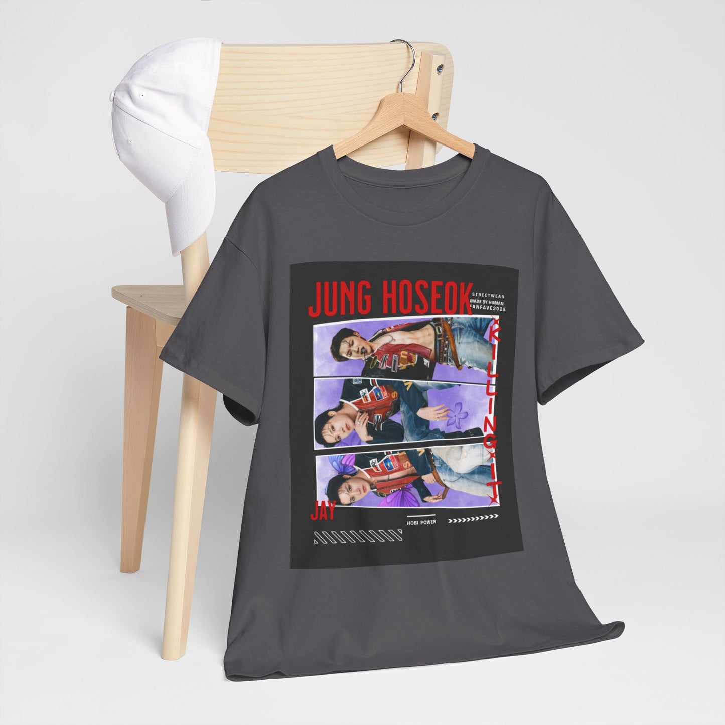 Jung Hoseok Photo Collage Tee — Retro K-Pop Fan Shirt