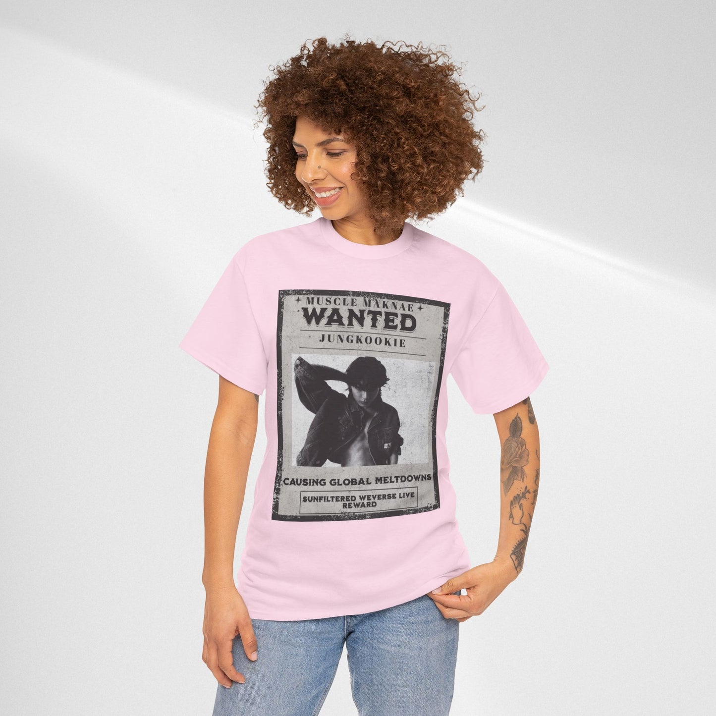 Wanted Poster T-Shirt — "Jungkookie" Vintage K-Pop Graphic Tee