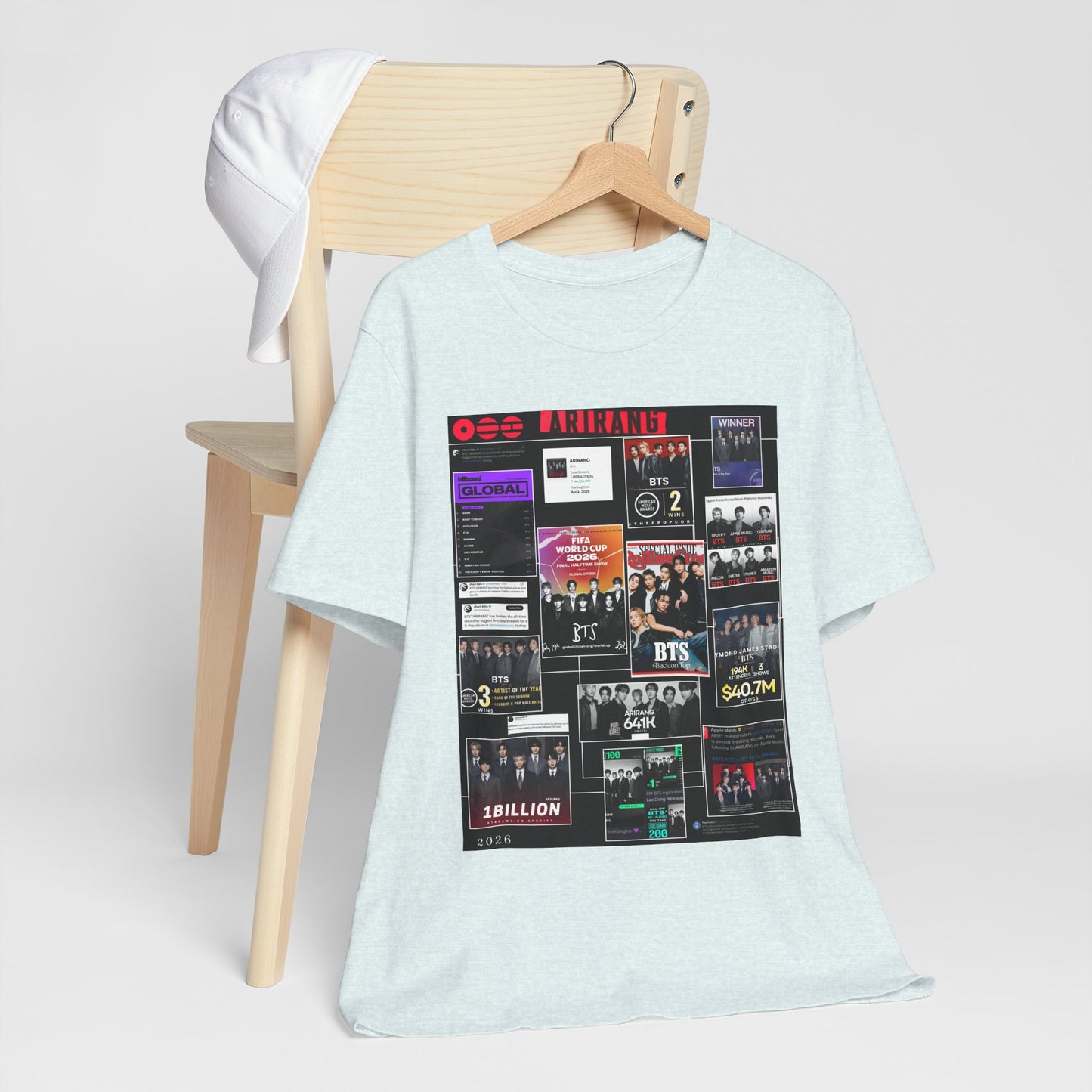 BTS  ARIRANG Collage Graphic Tee — K‑Pop Fan Tribute Shirt