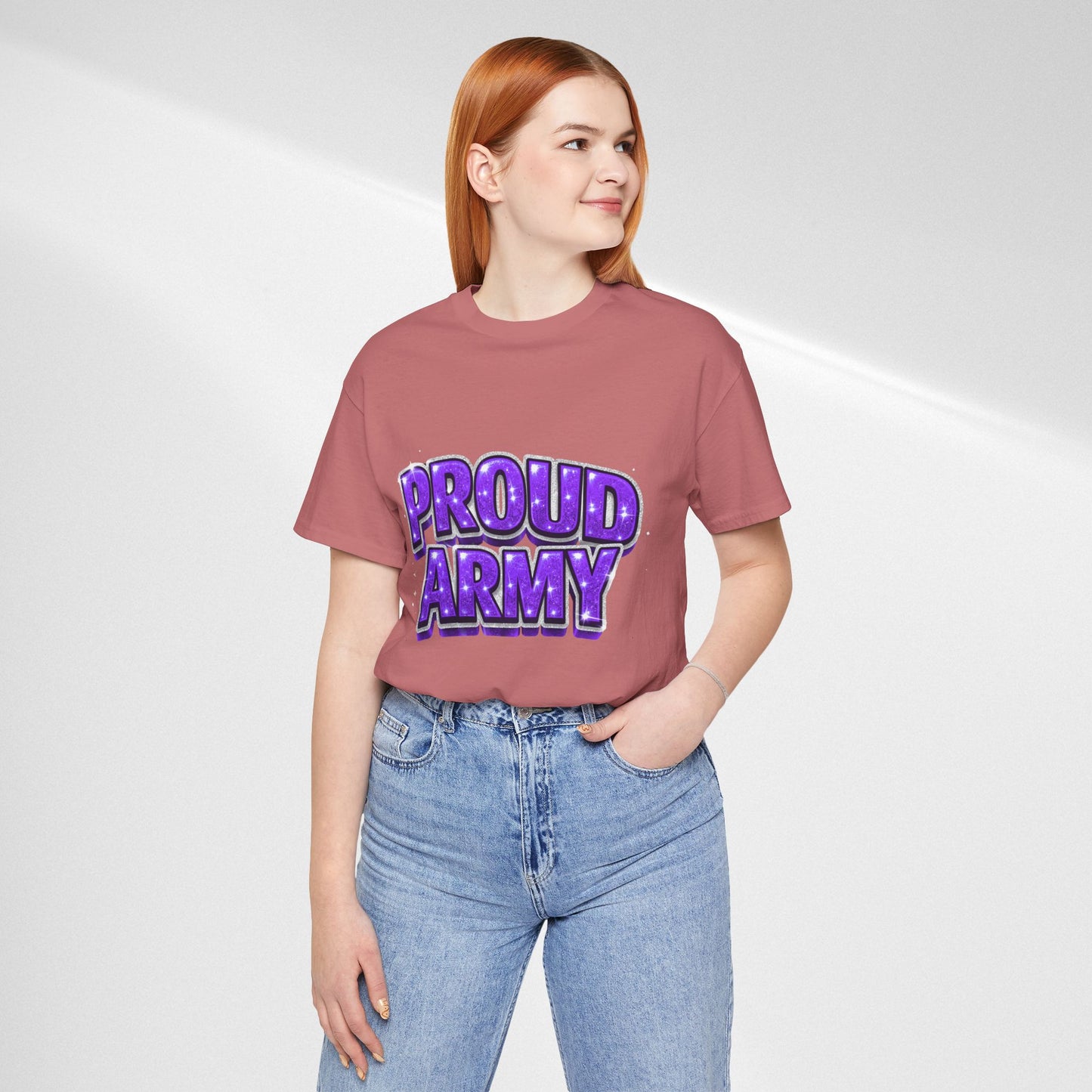 Proud Army T-Shirt — Bold Purple BTS Support Tee