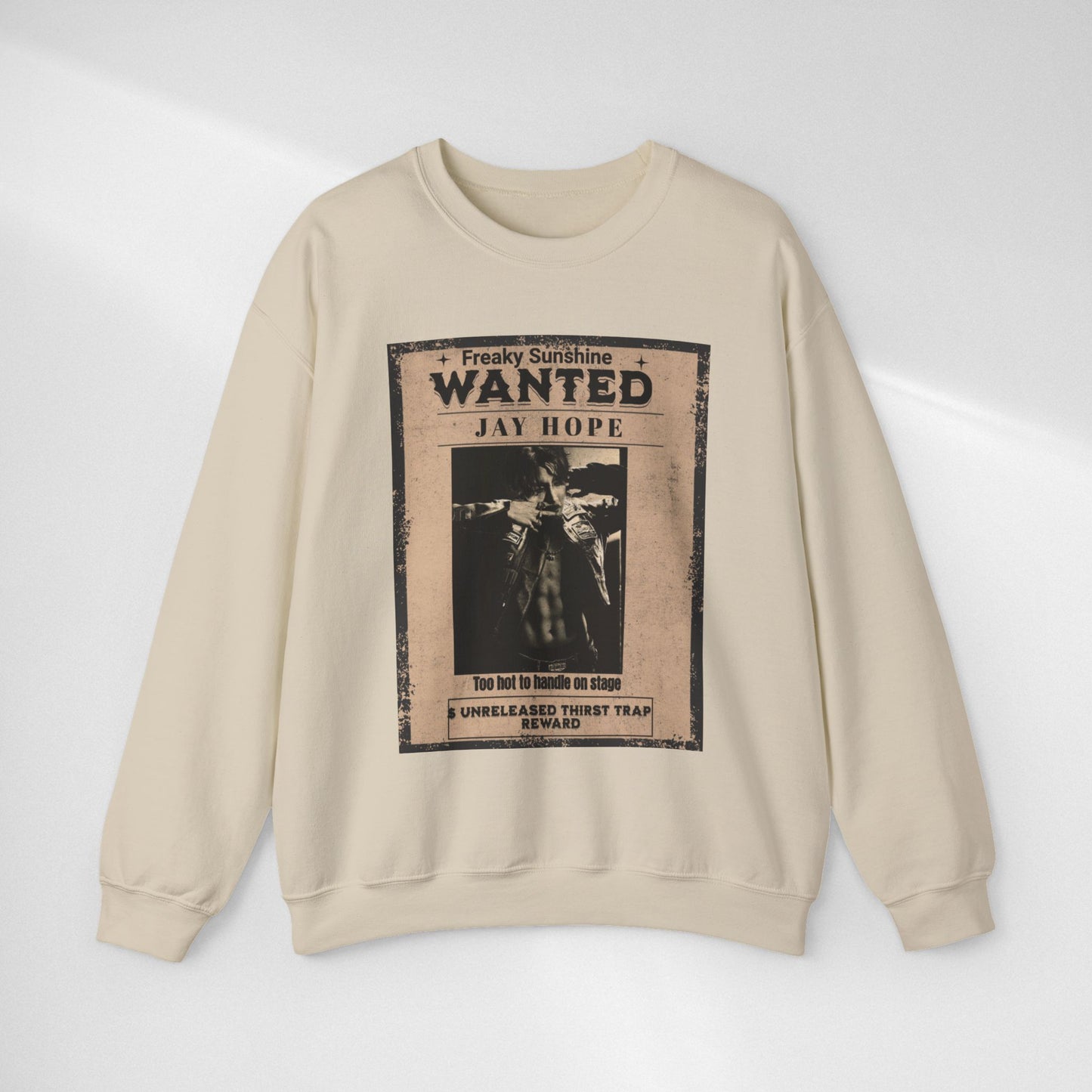 Wanted 'Jay Hope' Vintage Poster Sweatshirt – Retro Western Graphic Crewneck